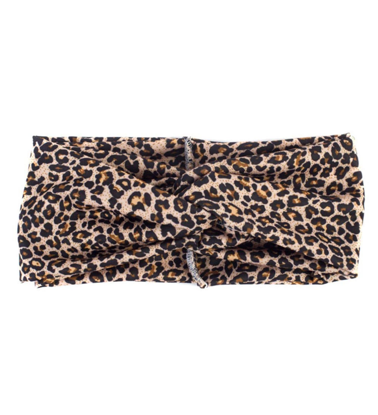 Women's Leopard Print Headband for Yoga & Sports | Stretchy Thick Headwrap Hairband - Medium Size - Buy Online on GoSupps.com