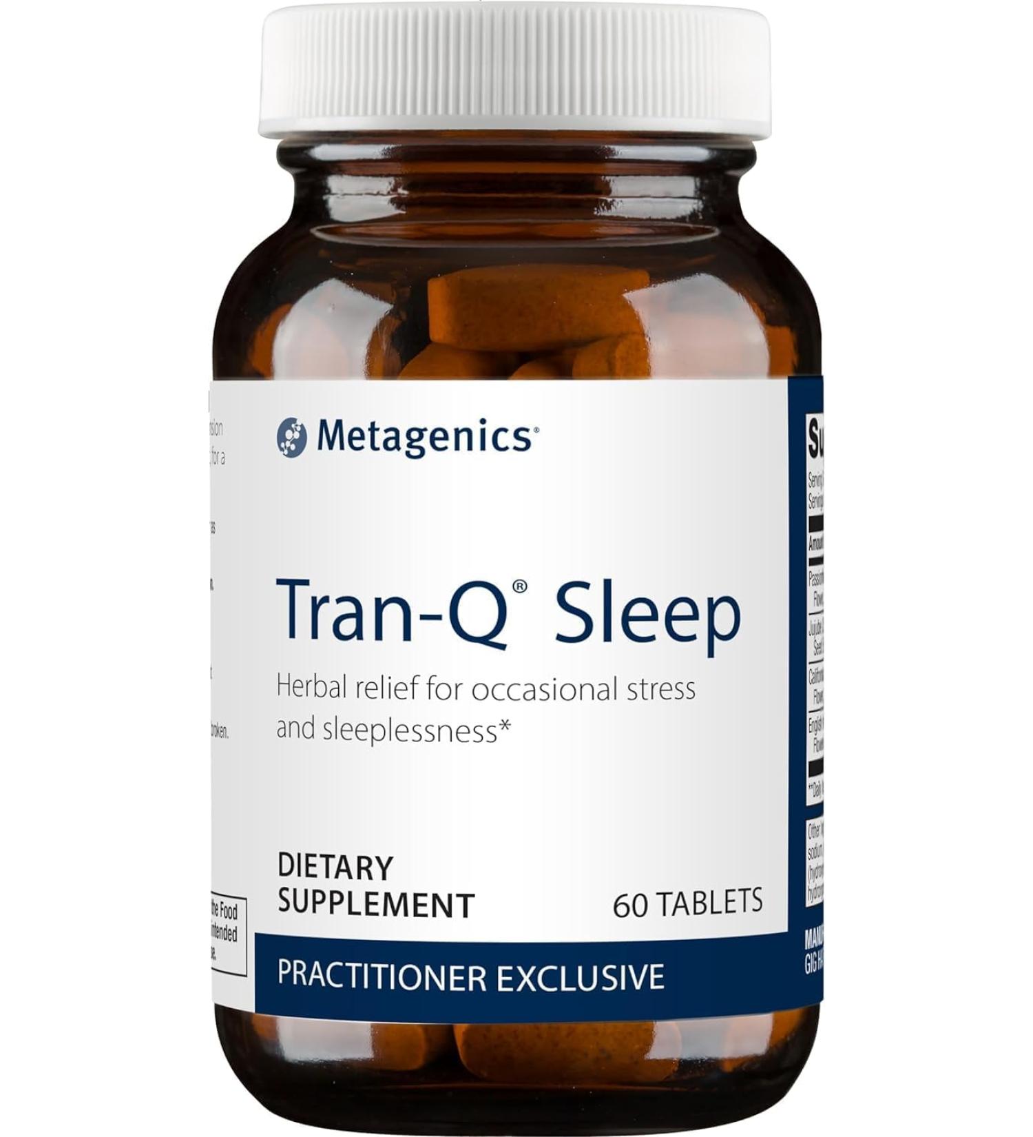 Metagenics Tran Q Sleep  for Stress Management & Sleep Support with California Poppy English Lavender & Passion Flower Herb 60 Tablets - Buy Online on GoSupps.com