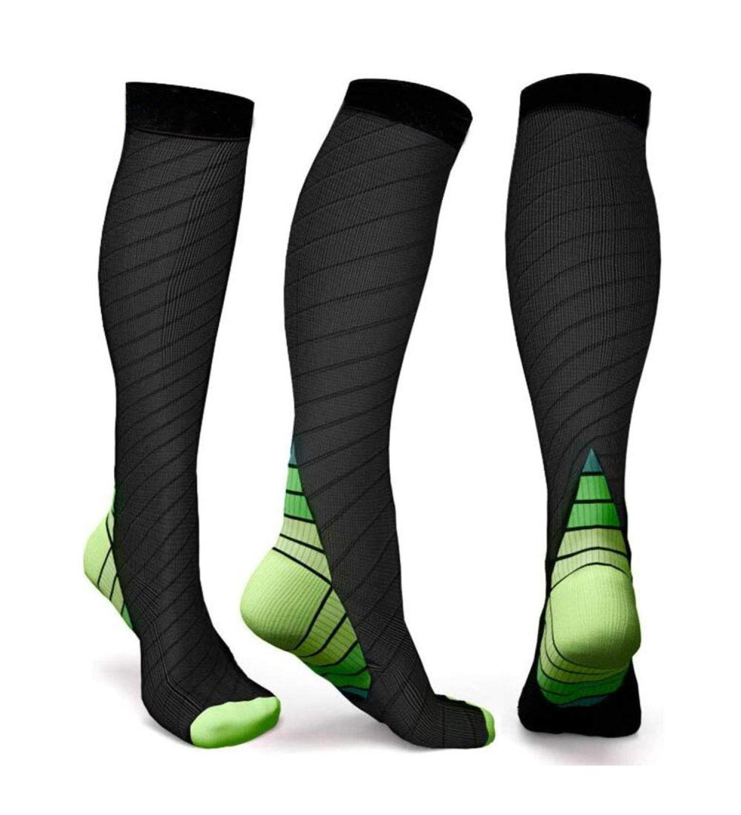 ZLYJ Compression Socks for Men & Women - 3 Pairs Fitness Running & Cycling Knee Socks - International Shipping - Buy Online on GoSupps.com