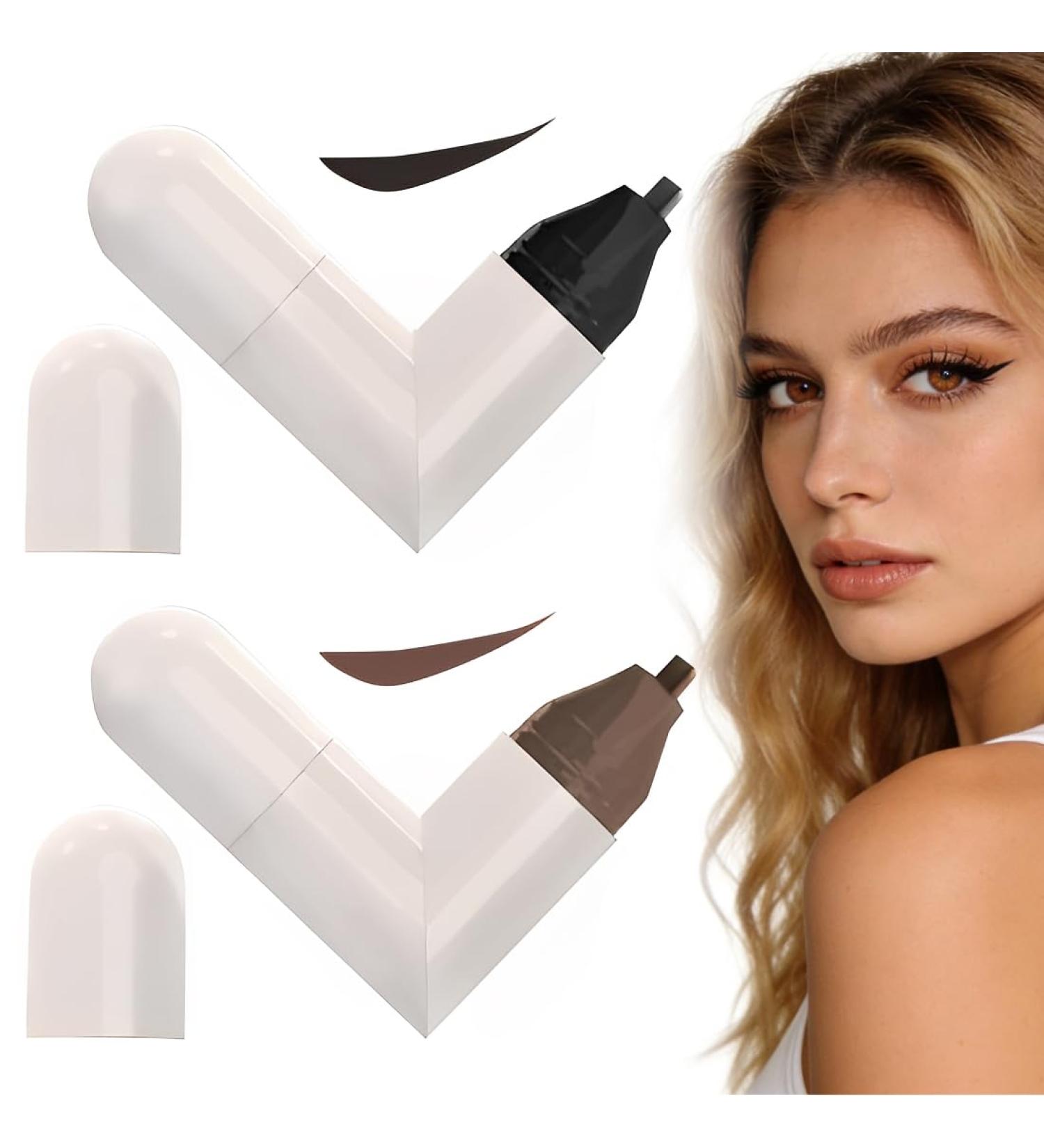 2pcs Eyeliner Stamp tampon eyeliner yeux Double Eye Liner Noir Waterproof Liquide Stamp S chage Rapide Longue Tenue Haute Pigmentation for Parties Travel Workdays Weddings - Buy Online on GoSupps.com