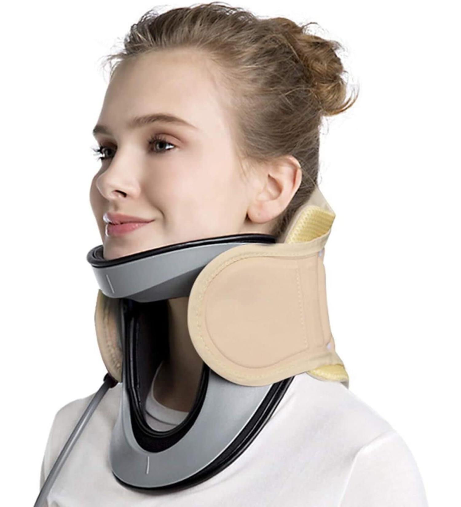 Buy Gpectifo Cervical Neck Traction Device - Relieve Neck & Shoulder Pain | Beige Neck Care Tool for Adults - Buy Online on GoSupps.com