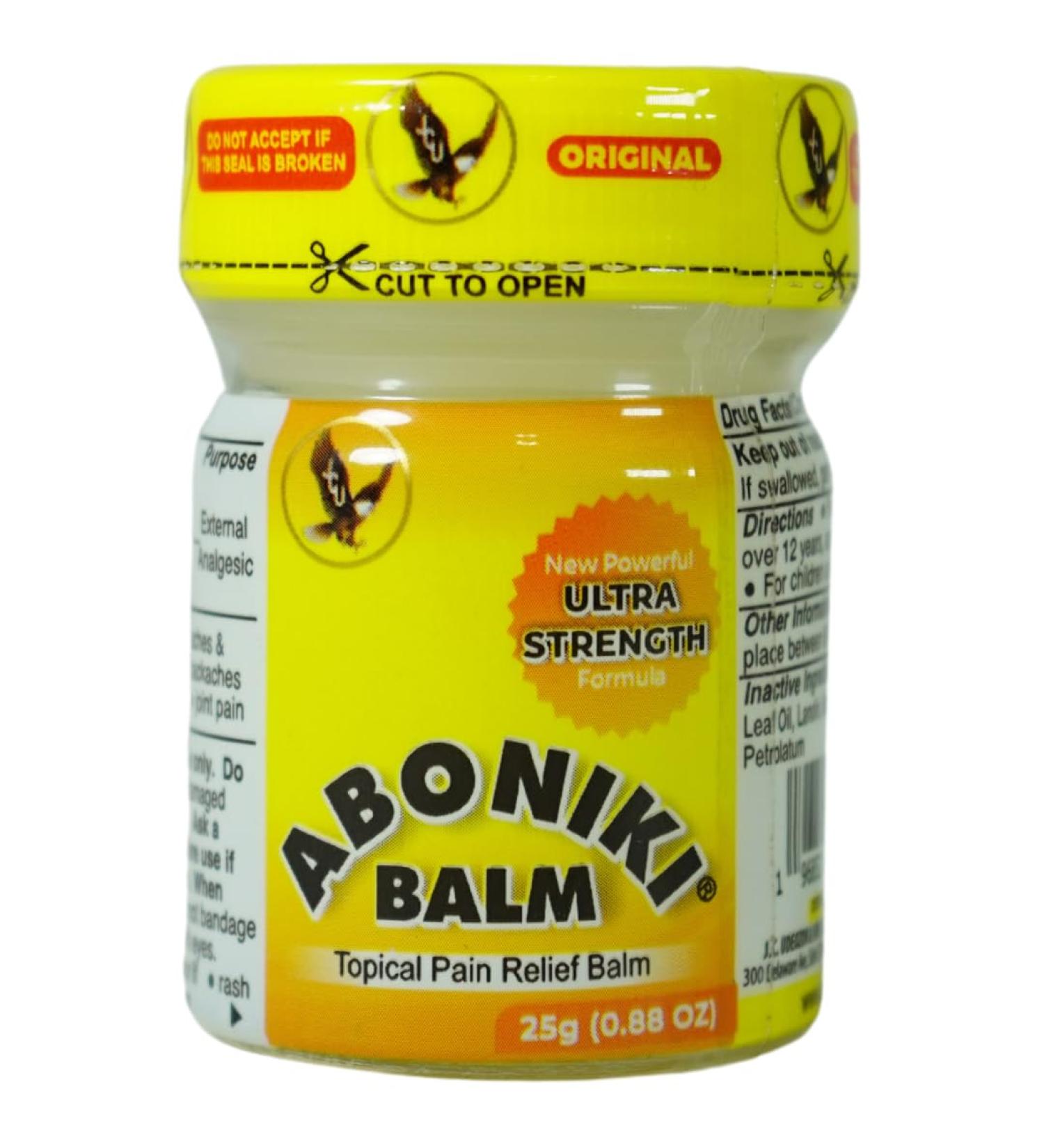 Buy Aboniki Balm Ultra Strength - Fast-Acting Pain Relief Deep Heat & Cooling 1 Glass Jar - Soothes Aches & Pain International Shipping Available - Buy Online on GoSupps.com