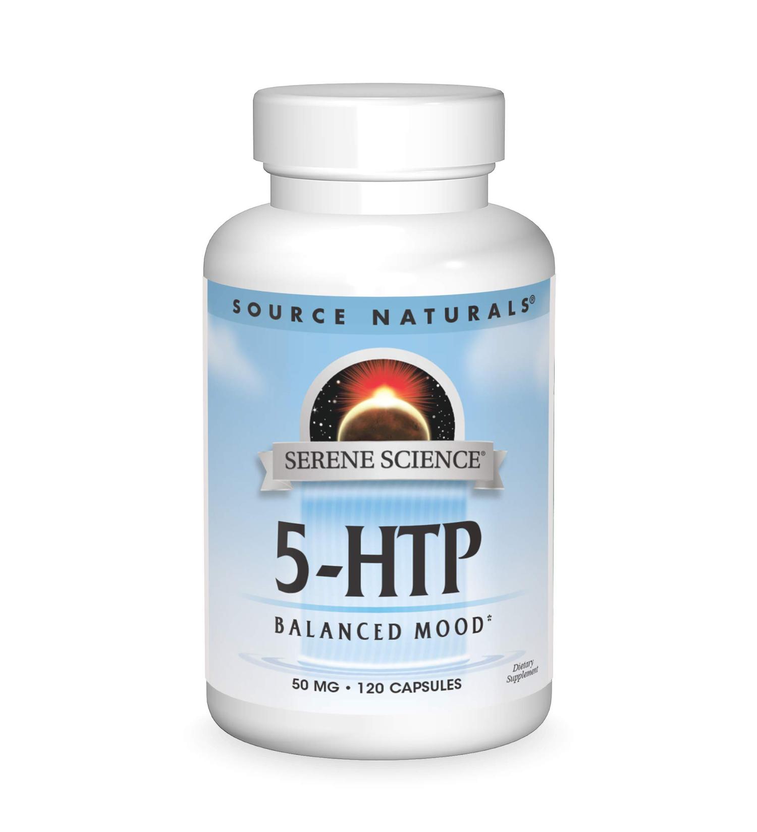Buy Source Naturals 5-HTP 50mg - 120 Capsules for Mood Support & Well-Being - Buy Online on GoSupps.com