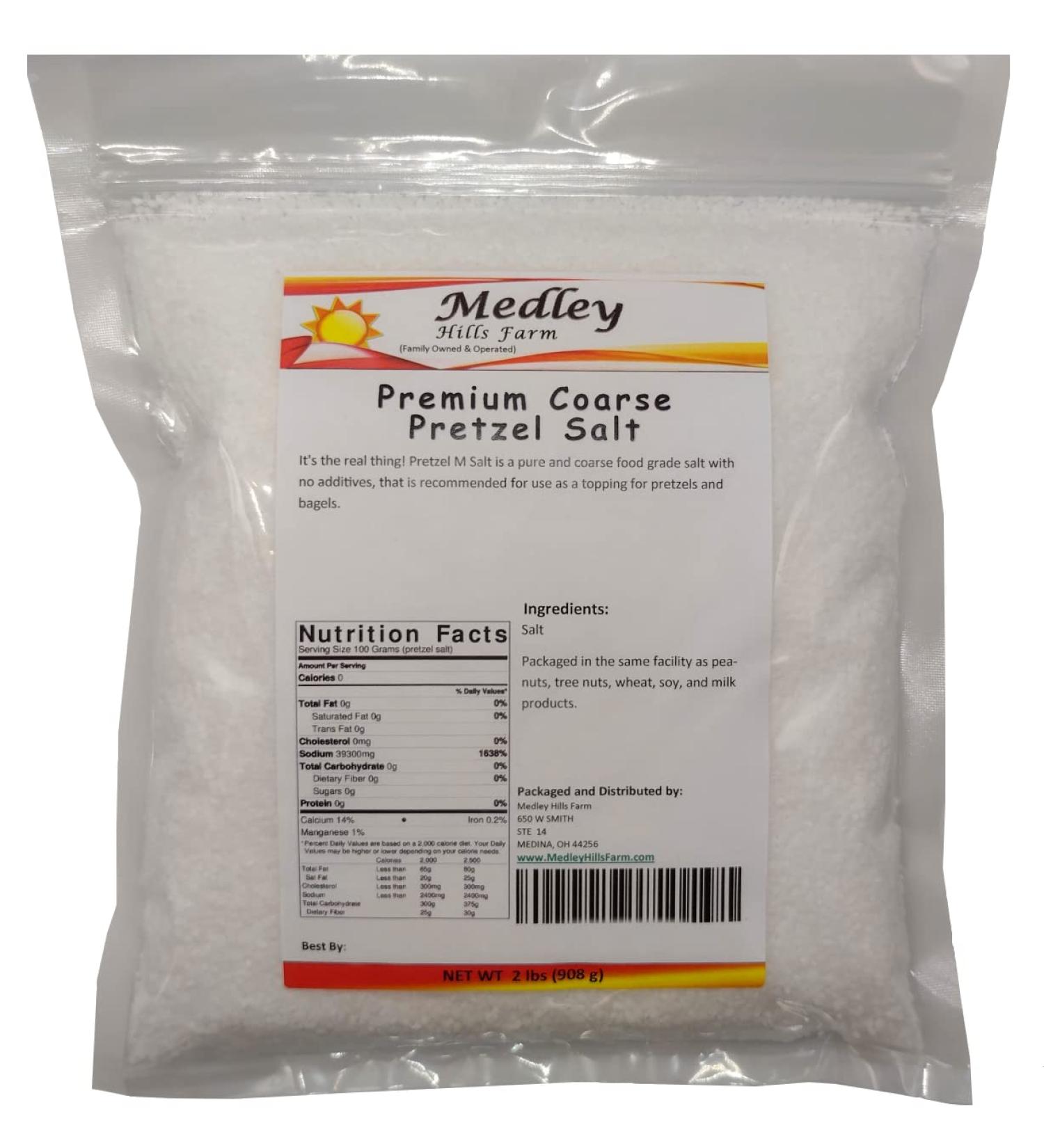 Medley Hills Farm 2 lbs Premium Coarse Pretzel Salt for Soft Pretzels - Buy Online on GoSupps.com