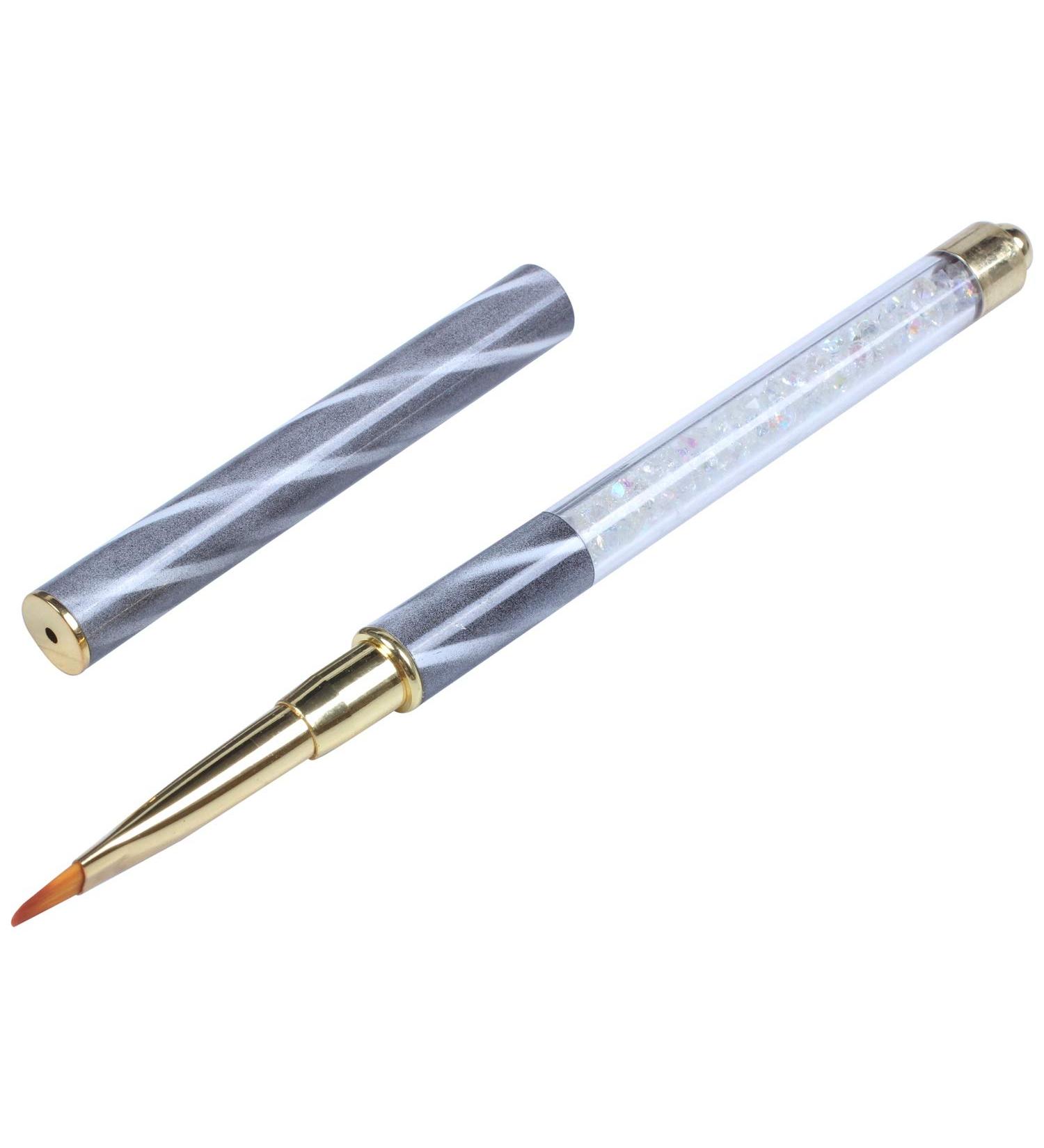 Gsrimgratoe Brush Pen Nail Art Imitation Acrylic Eye Carving Paint Gel Nail Liner Pen Manicure Extension 03 3 # White Stripe (Round Head) - Buy Online on GoSupps.com