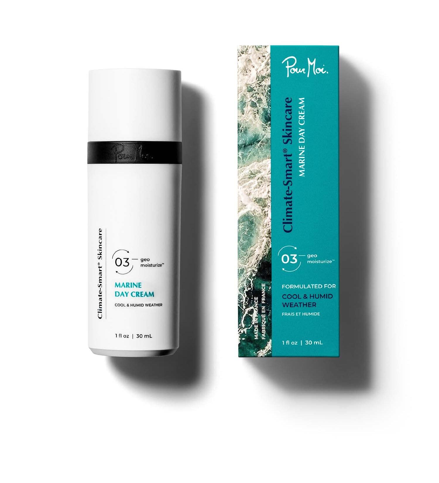 Pour Moi Marine Day Cream Adaptive Moisturizer for Rainy Cloudy Weather Climate-Smart Skincare with Squalane & Thermus Ferment Balancing & Revitalizing 30ml - Buy Online on GoSupps.com