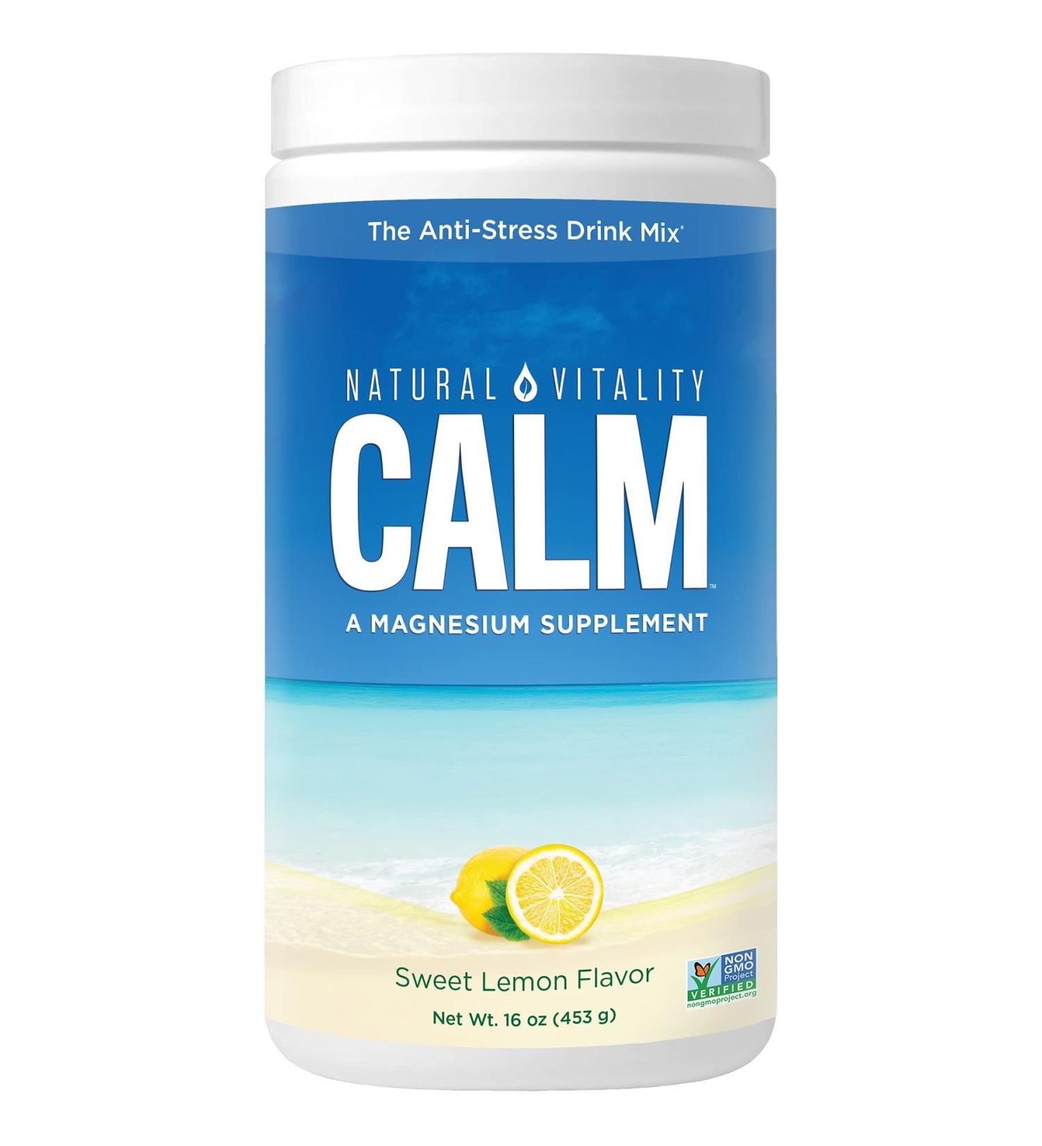 Natural Vitality Natural Calm Anti-Stress Drink - Sweet Lemon 16 oz | Relaxation & Wellness - Buy Online on GoSupps.com