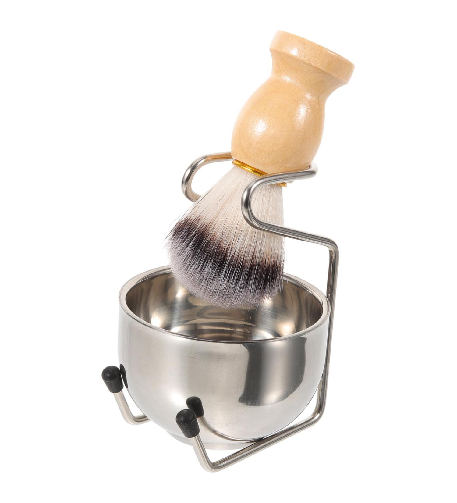 Lurrose Multi-Use Shave Brush Set | Men's Shaving Kit with Organizer | Beard & Hair Brush | Portable Wooden Brush - Buy Online on GoSupps.com