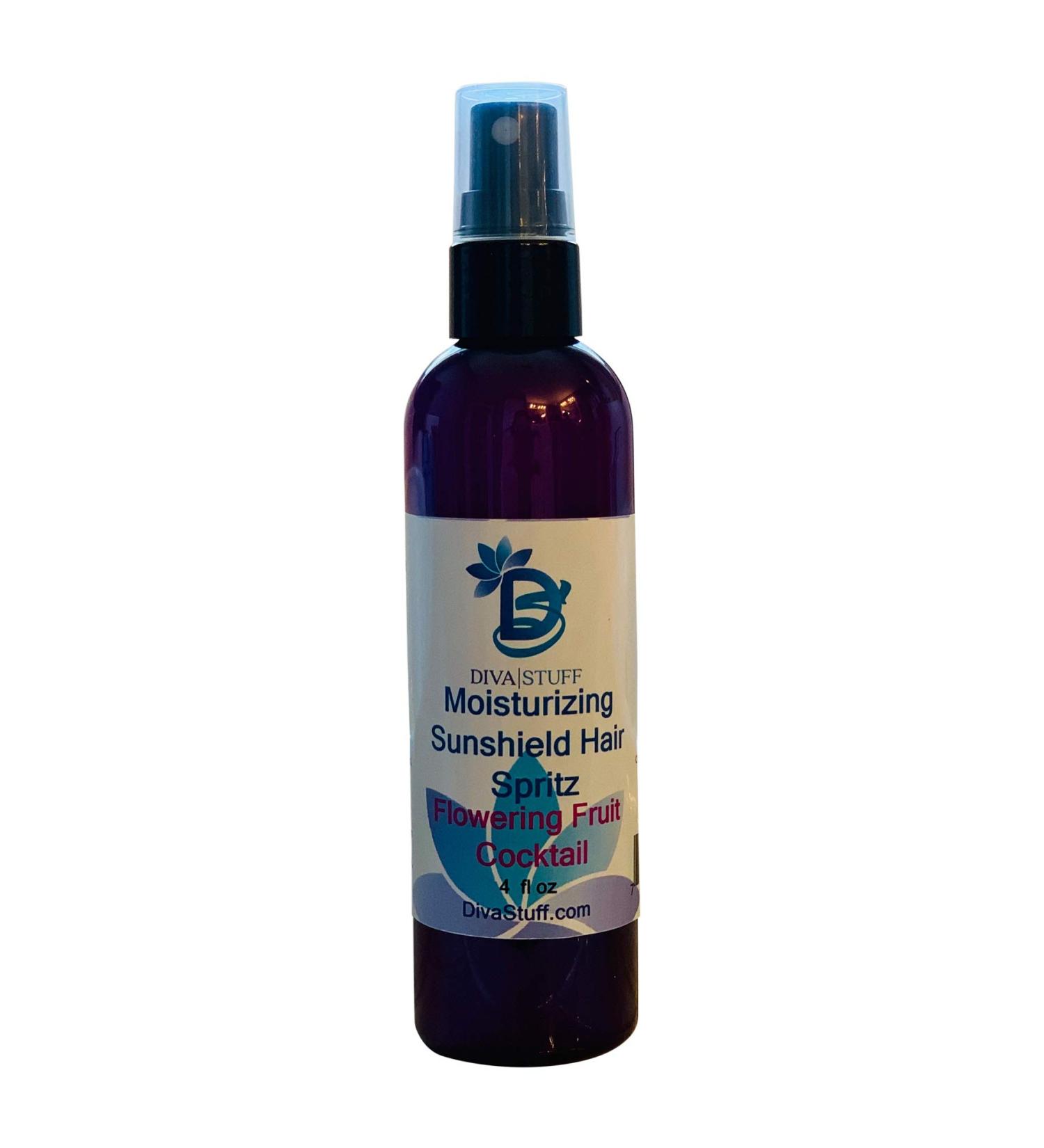 Moisturizing Sunshield Hair Spritz with Silk Amino Acids Coconut Water and more By Diva Stuff Flowering Fruit Cocktail Scent - Buy Online on GoSupps.com