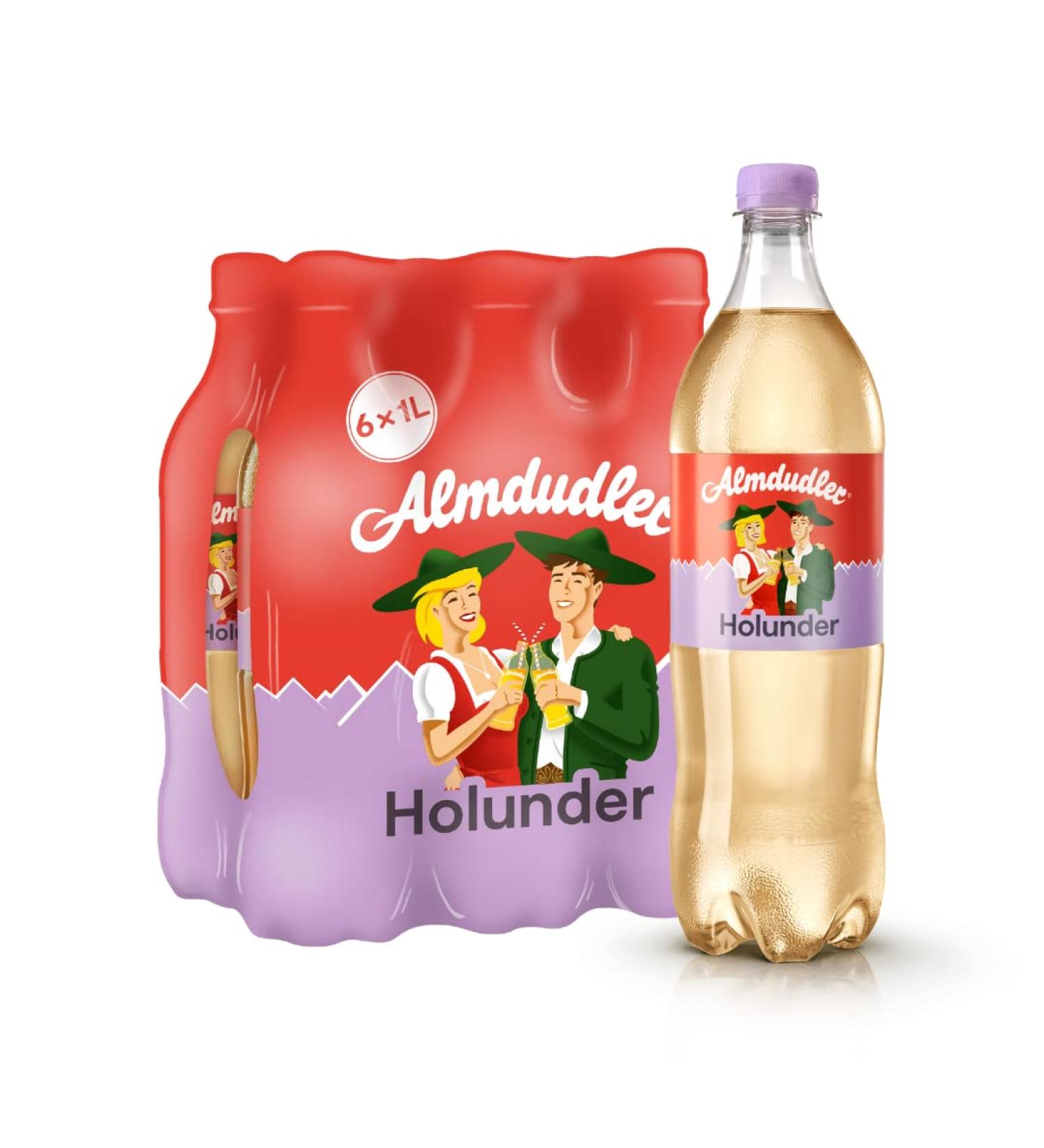 Buy Almdudler Elderflower Lemonade 6 Pack (6 x 1L) - Alpine Herb & Natural Elderberry Extract - International Shipping Available - Buy Online on GoSupps.com