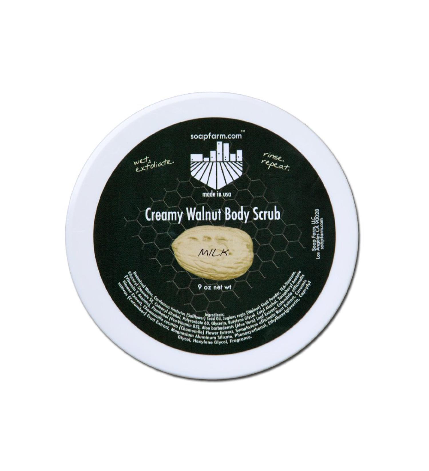 Creamy Walnut Body Scrub Paraben Free in Milk & Honey