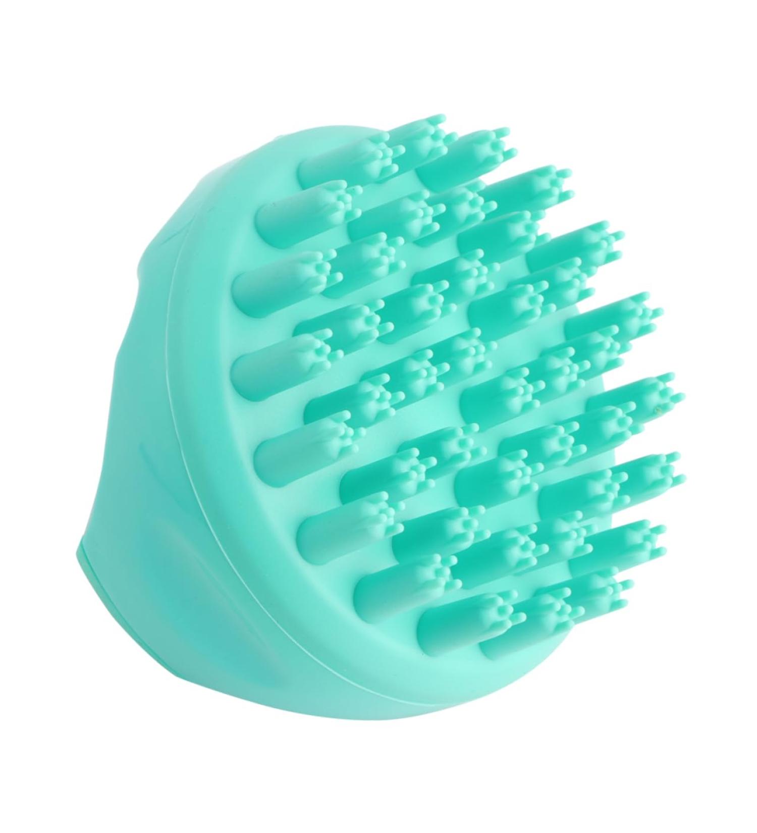 Fomiyes Silicone Hair Massage Brush - Scalp Massager for Salon & Gym | Soft Hairbrush & Shampoo Brush in Green - Buy Online on GoSupps.com