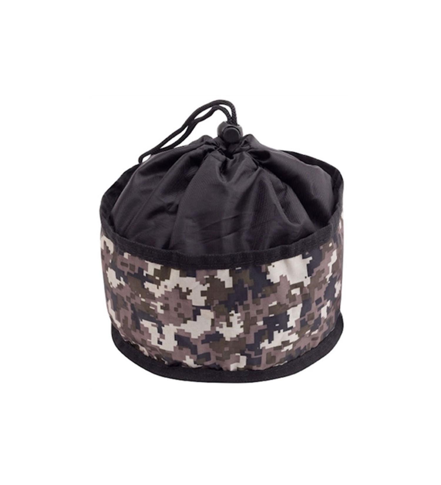 Doggles Foldable Travel Bowl, Green Camo - Large