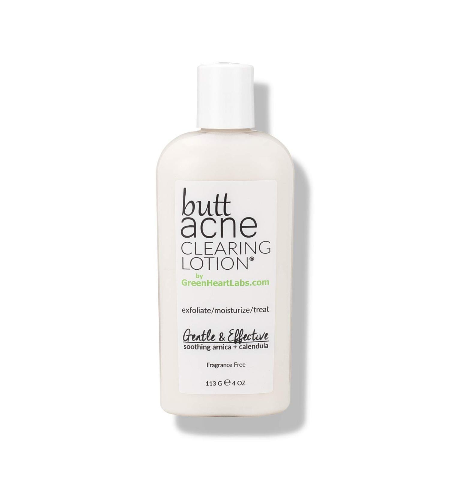 Acne Clearing Lotion for Butt, Back, Bum & Thigh - Special Treatment Formula for Pimples, Ingrown Hairs, Razor Burn, Blackheads & Blemishes - Vegan & Cruelty Free - Buy Online on GoSupps.com