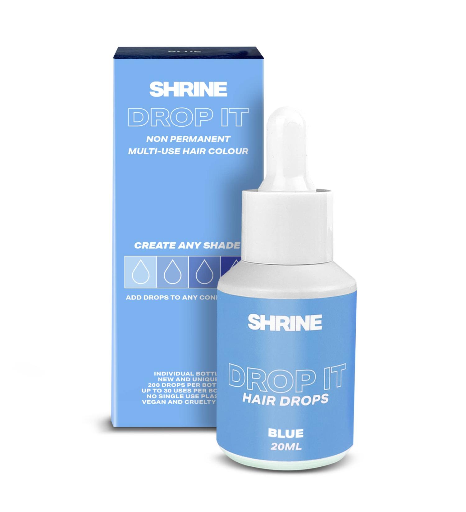 SHRINE Drop It Semi-Permanent Hair Dye Bottle Blue 20 ml blue 20 ml (Pack of 1) - Buy Online on GoSupps.com