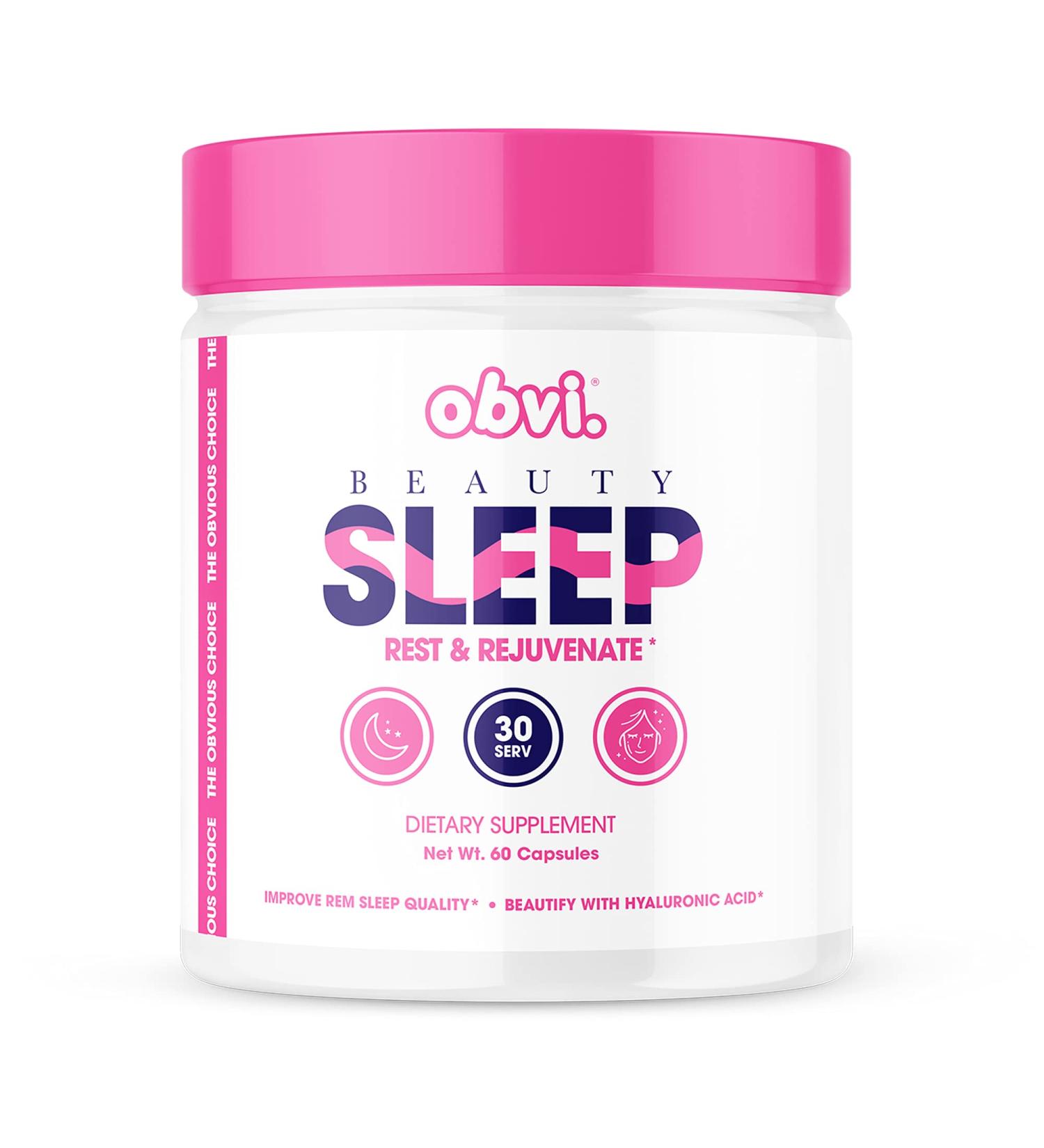 Obvi Beauty Sleep: Rest, Rejuvenate, Increase REM Sleep, Relieve Stress, Improve Mood - 60 Capsules - Buy Online on GoSupps.com