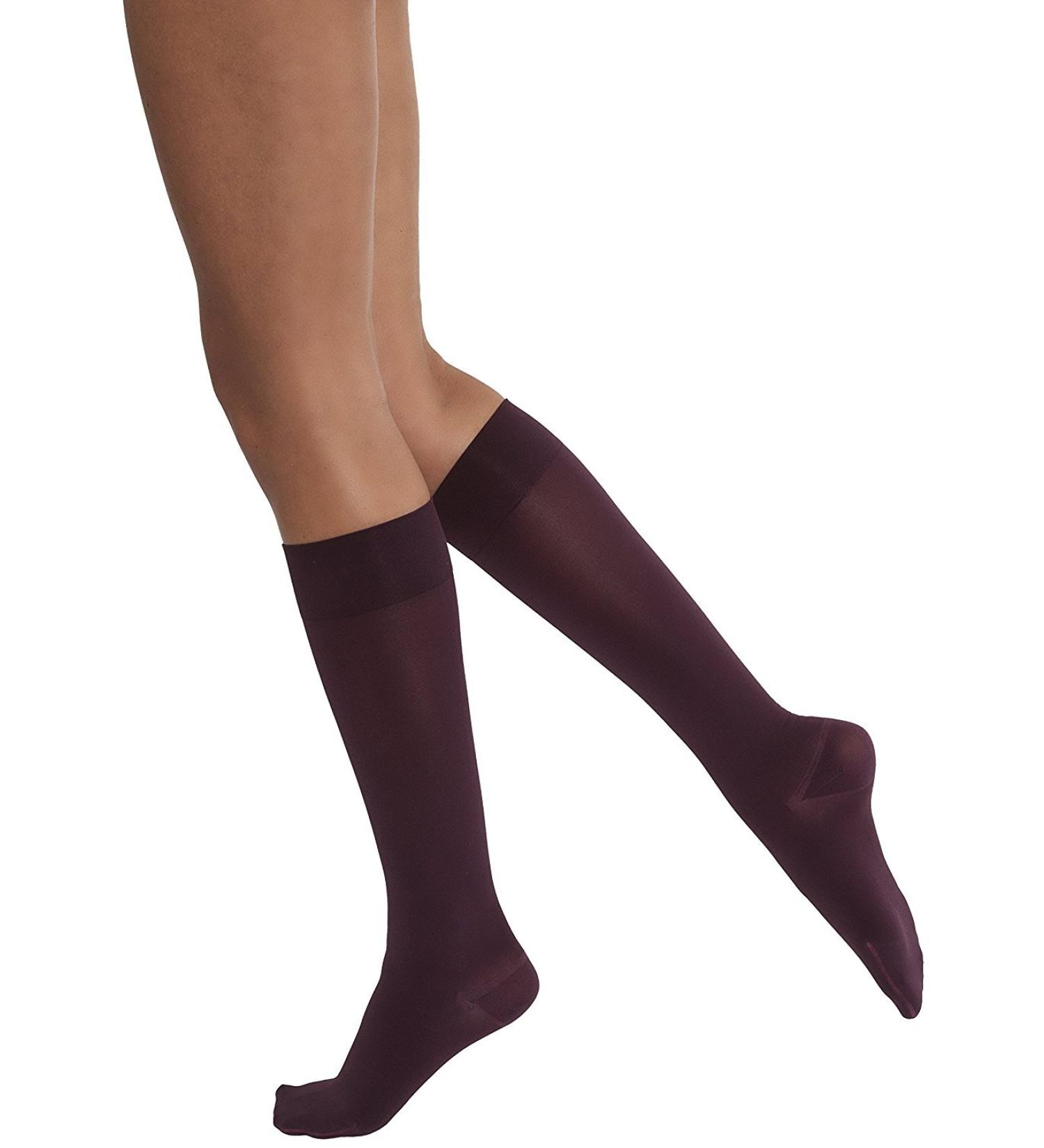 Buy JOBST Opaque Knee High Compression Stockings - SoftFit Technology 20-30 mmHg Closed Toe Small Cranberry | International Shipping Available - Buy Online on GoSupps.com