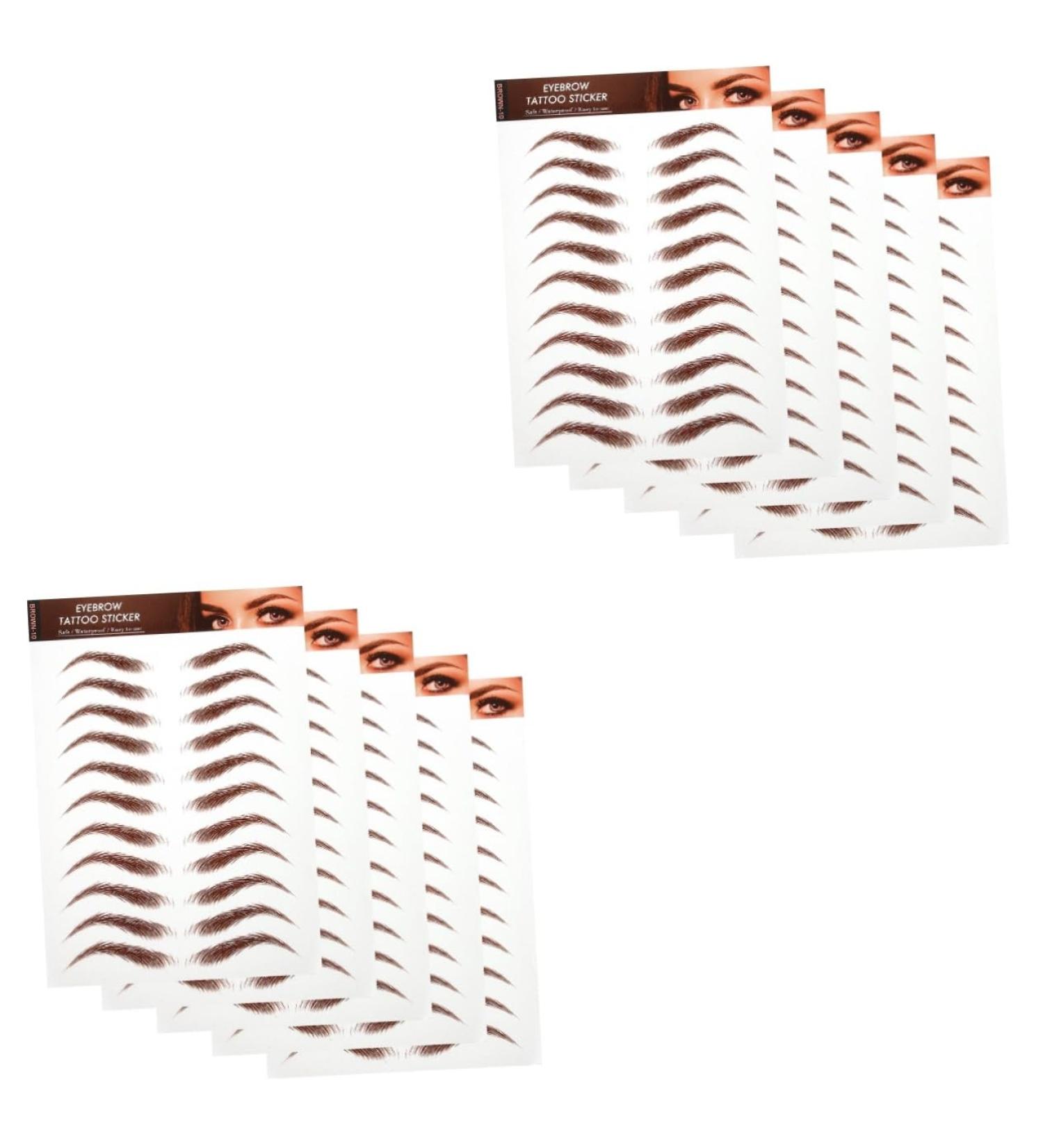 Hemoton 10 Sheets sticker eyebrow stickers peel off simulation eyebrow grooming shaping eyebrow 1 count (Pack of 1) Brownx2pcs - Buy Online on GoSupps.com
