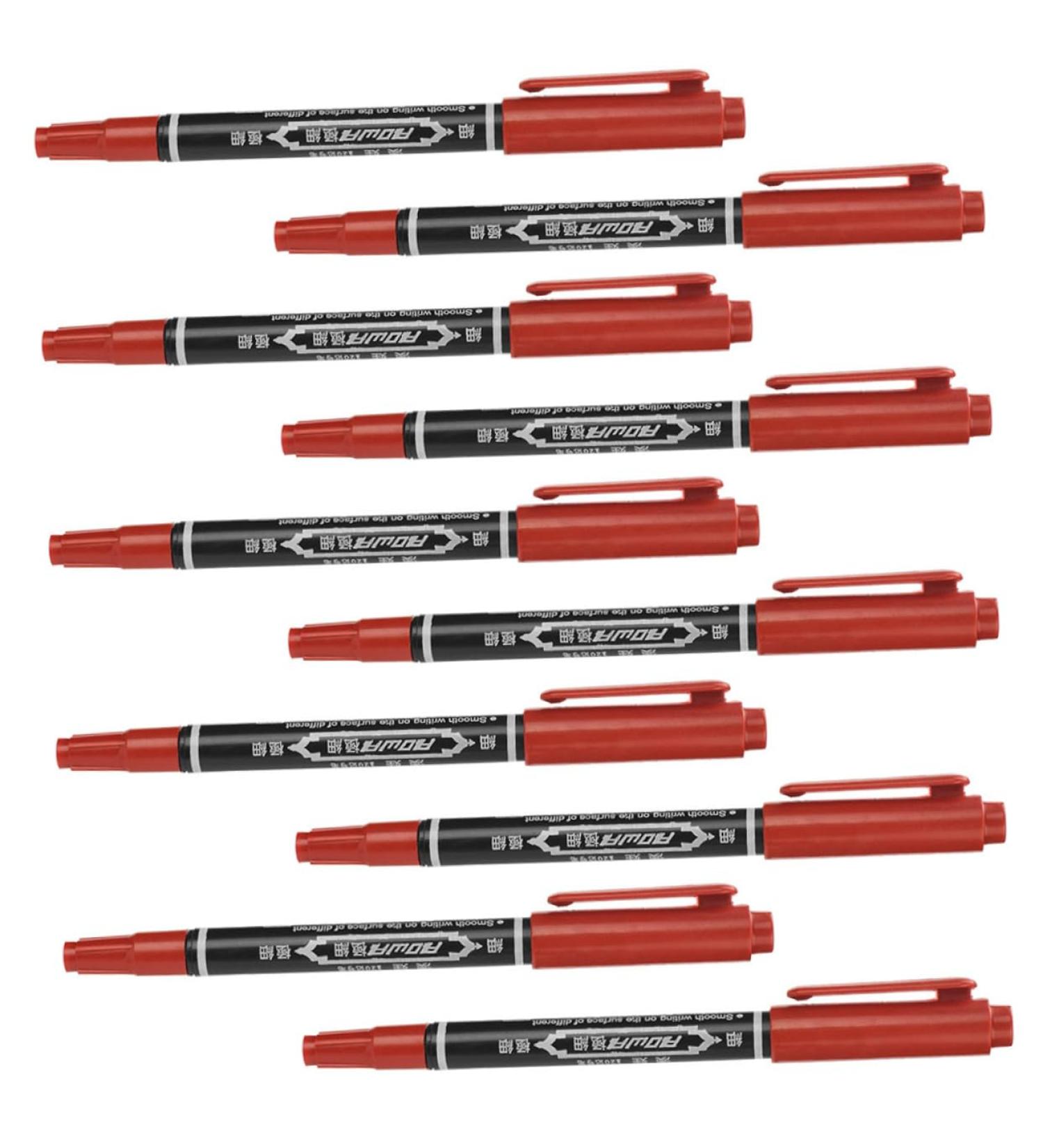 Hemoton 10pcs Eyebrow Marker Pen Eyebrow Pen Pen Eyebrow Tattoos Pen Oil Pen Lips 13.9x1.8cm Red - Buy Online on GoSupps.com