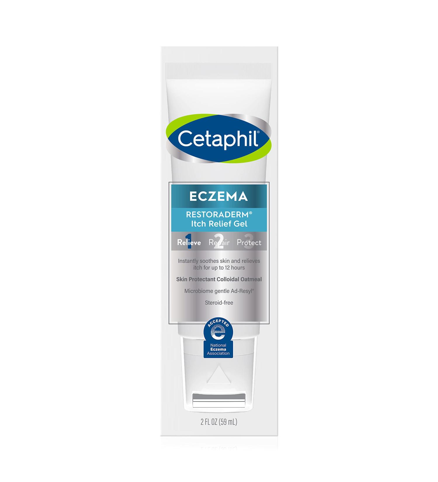 Cetaphil Eczema Restoraderm Itch Relief Gel | 2oz | 12-Hour Instant Soothing | 0.5% Colloidal Oatmeal | Steroid-Free - Buy Online on GoSupps.com