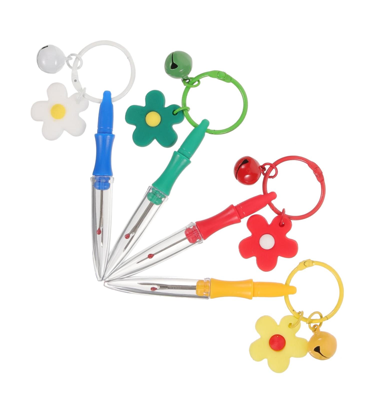 SHINEOFI 4pcs Seam Ripper Key Rings Keychain Key Fob Sewing Thread Sewing Remover Clothing Needle Puller - Buy Online on GoSupps.com