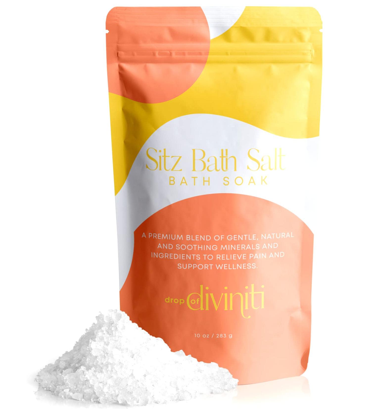 Sitz Bath Salt for Hemorrhoids & Postpartum Care - Organic Epsom Salt Soak | Made in USA - 10oz by DiviniTi - Buy Online on GoSupps.com