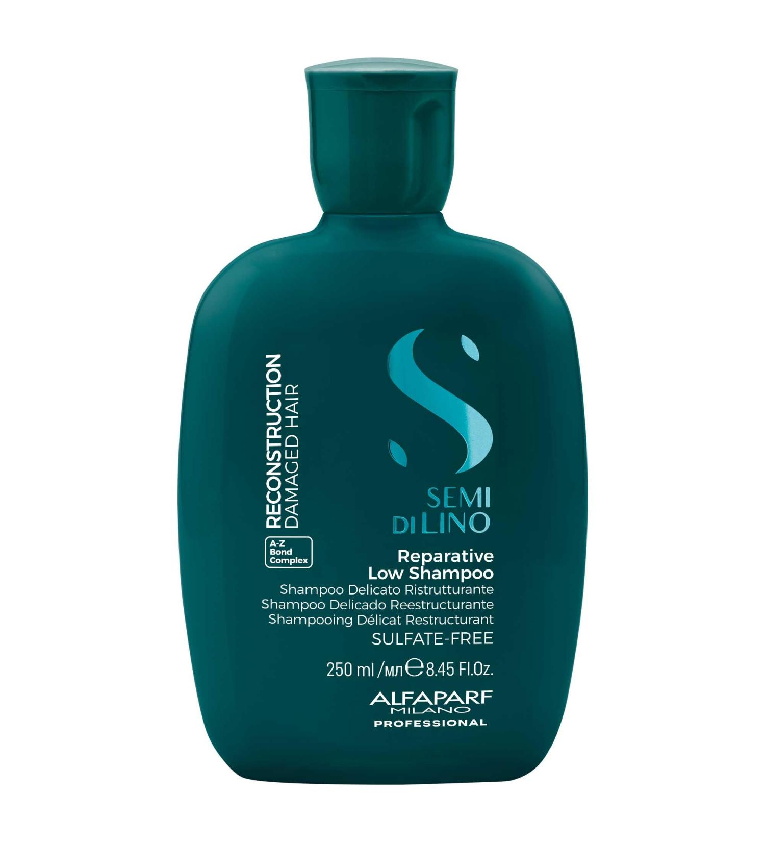 Alfaparf Milano Semi Di Lino Reconstruction Shampoo - Sulfate & Paraben Free Vegan Hair Repair for Damaged Dry Hair - Color Safe Hydrating Formula (8.45 oz - Buy Online on GoSupps.com