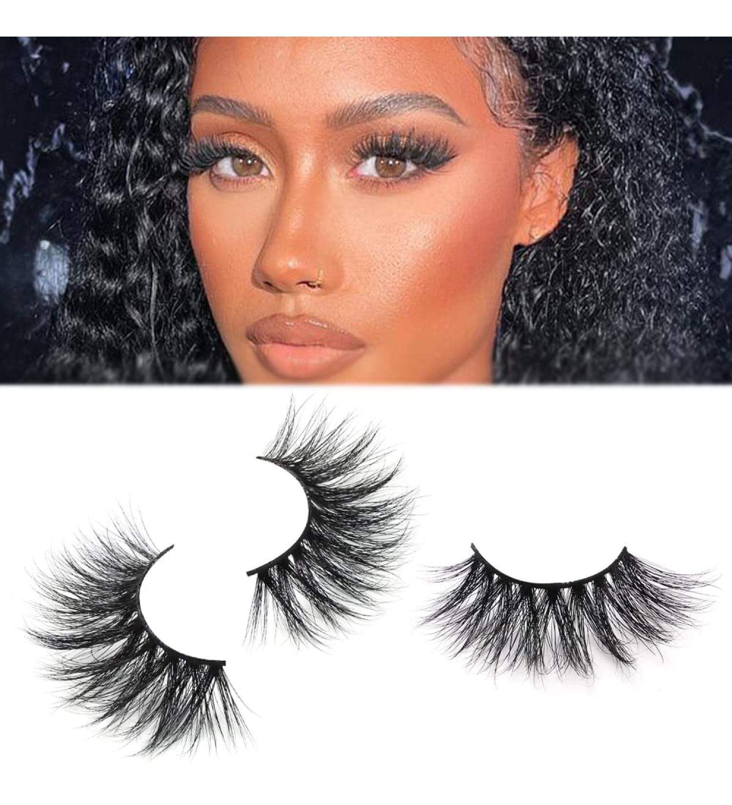 5 Pairs 25mm 3D Long Mink Lashes - Fluffy Dramatic Eyelashes | Criss-Cross Thick Mink Lashes for All Occasions - Buy Online on GoSupps.com