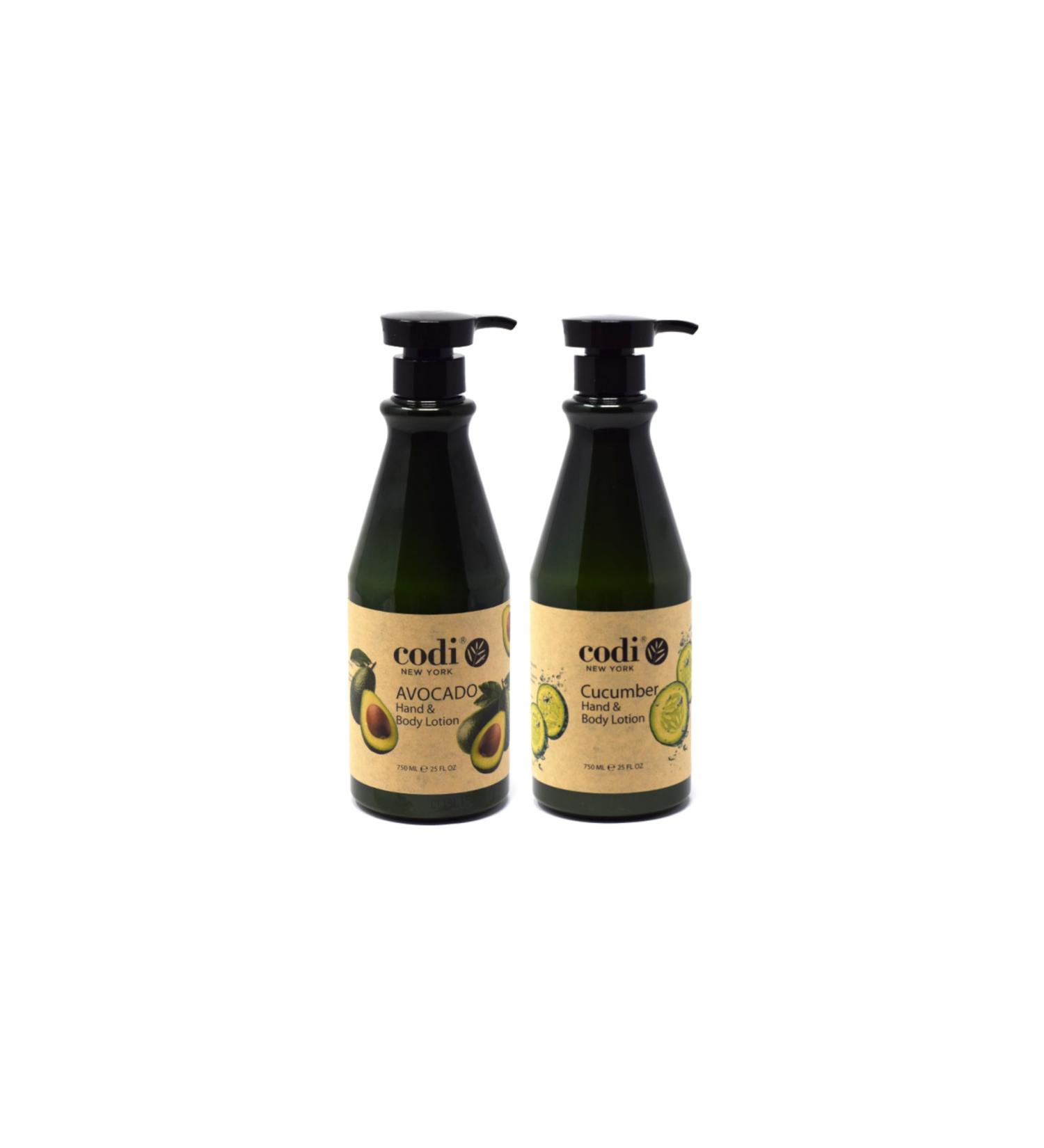 CodiNCodi Hand & Body Lotion Avocado & Cucumber 750 ml (25 Fl Oz 1 each) Professional Size Moisturizer with Natural Extracts Hydrating Non-Greasy Formula for All Skin Types