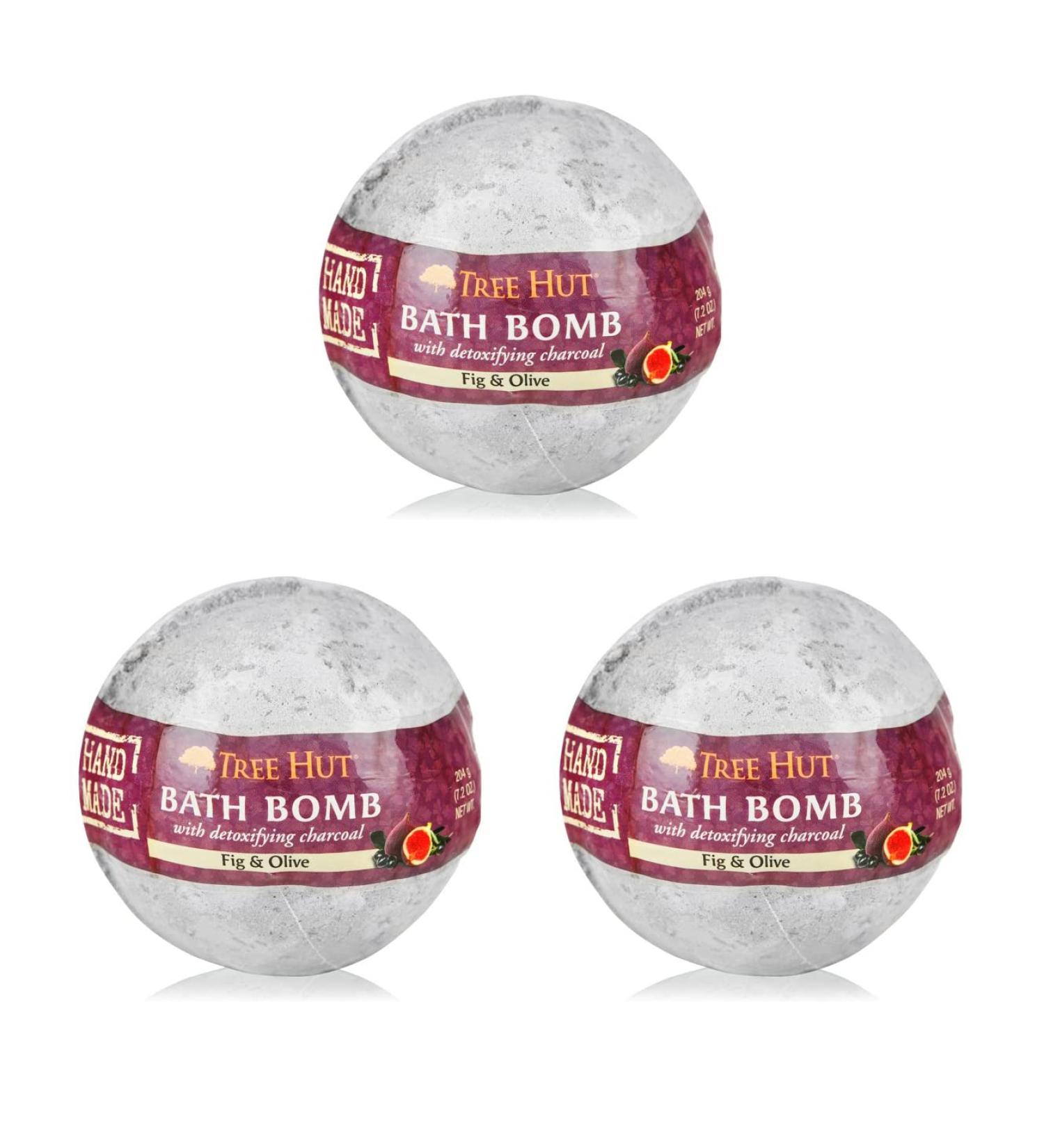 Tree Hut Fig & Olive Shea Moisturizing Bath Bombs - Set of 3, 7.2oz - Buy Online on GoSupps.com