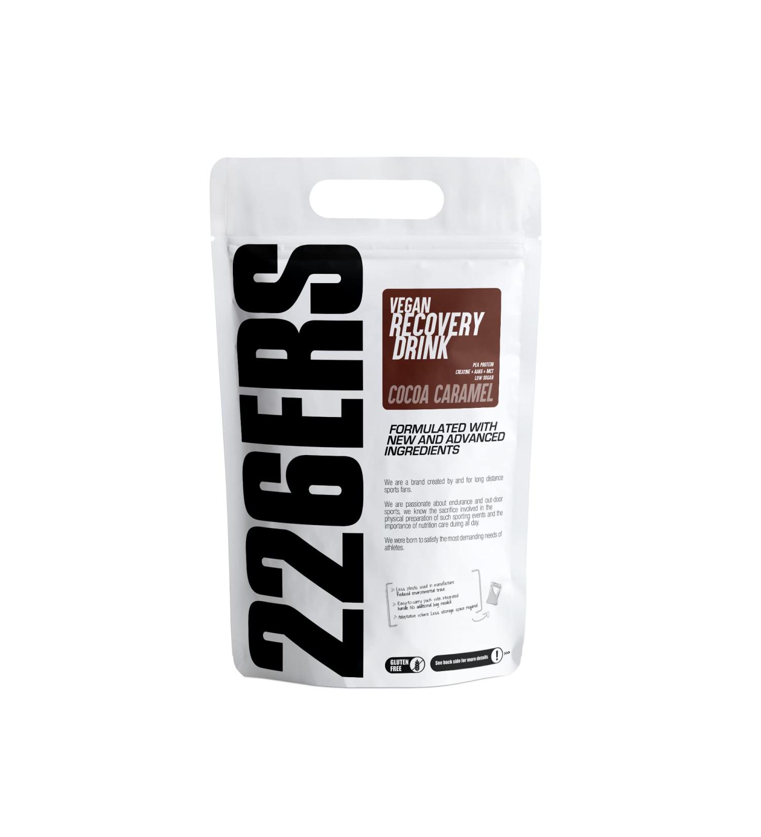 226ERS Vegan Recovery Drink | Vegan Pea Protein with Creatine L-Arginine and MCT | Gluten Free and San Lactose Recovery Recoverer Cocoa Caramel - 1kg - Buy Online on GoSupps.com
