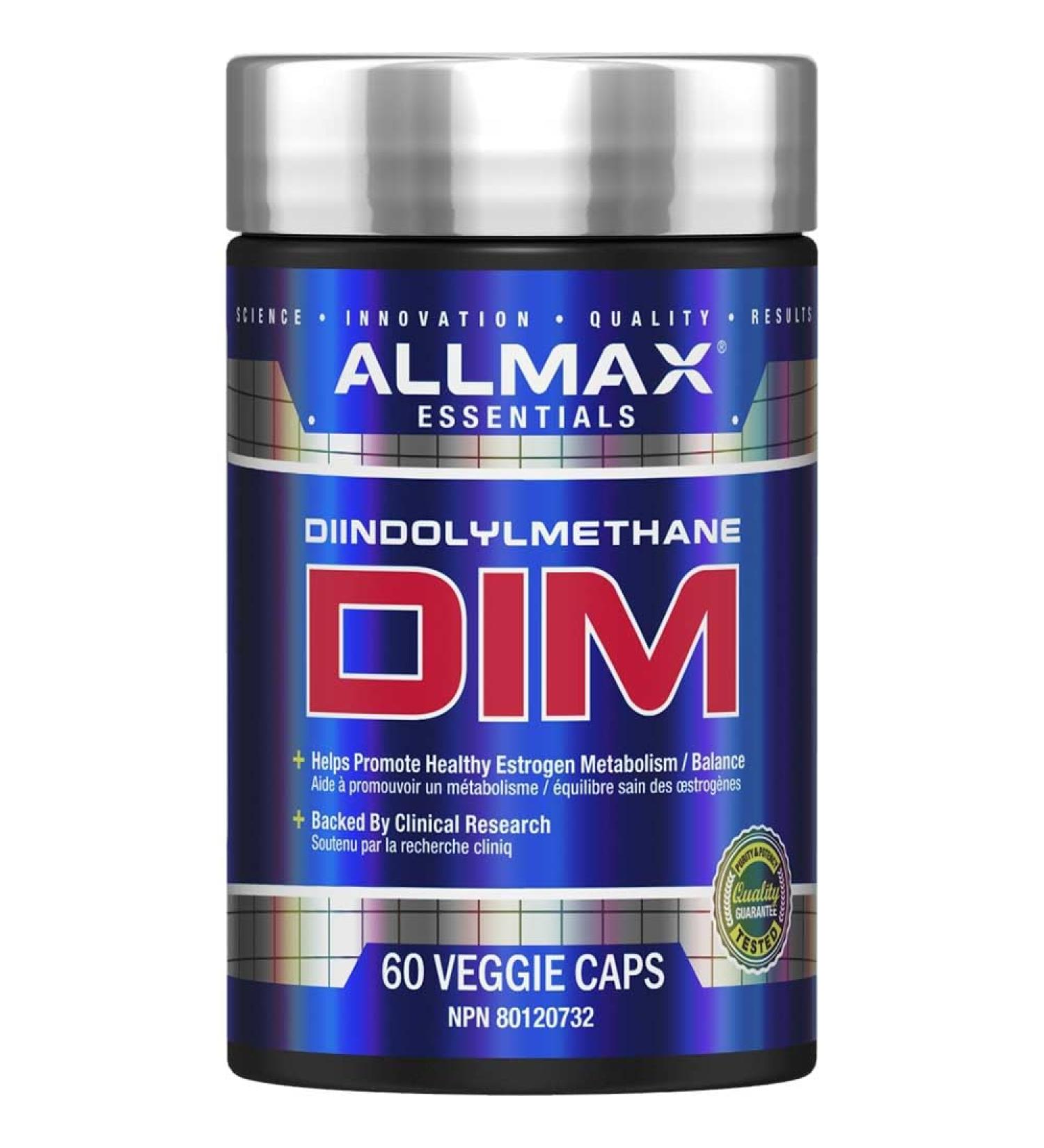 ALLMAX ESSENTIALS - DIINDOLYLMETHANE - 100mg - 60 Veggie Caps - Buy Online on GoSupps.com