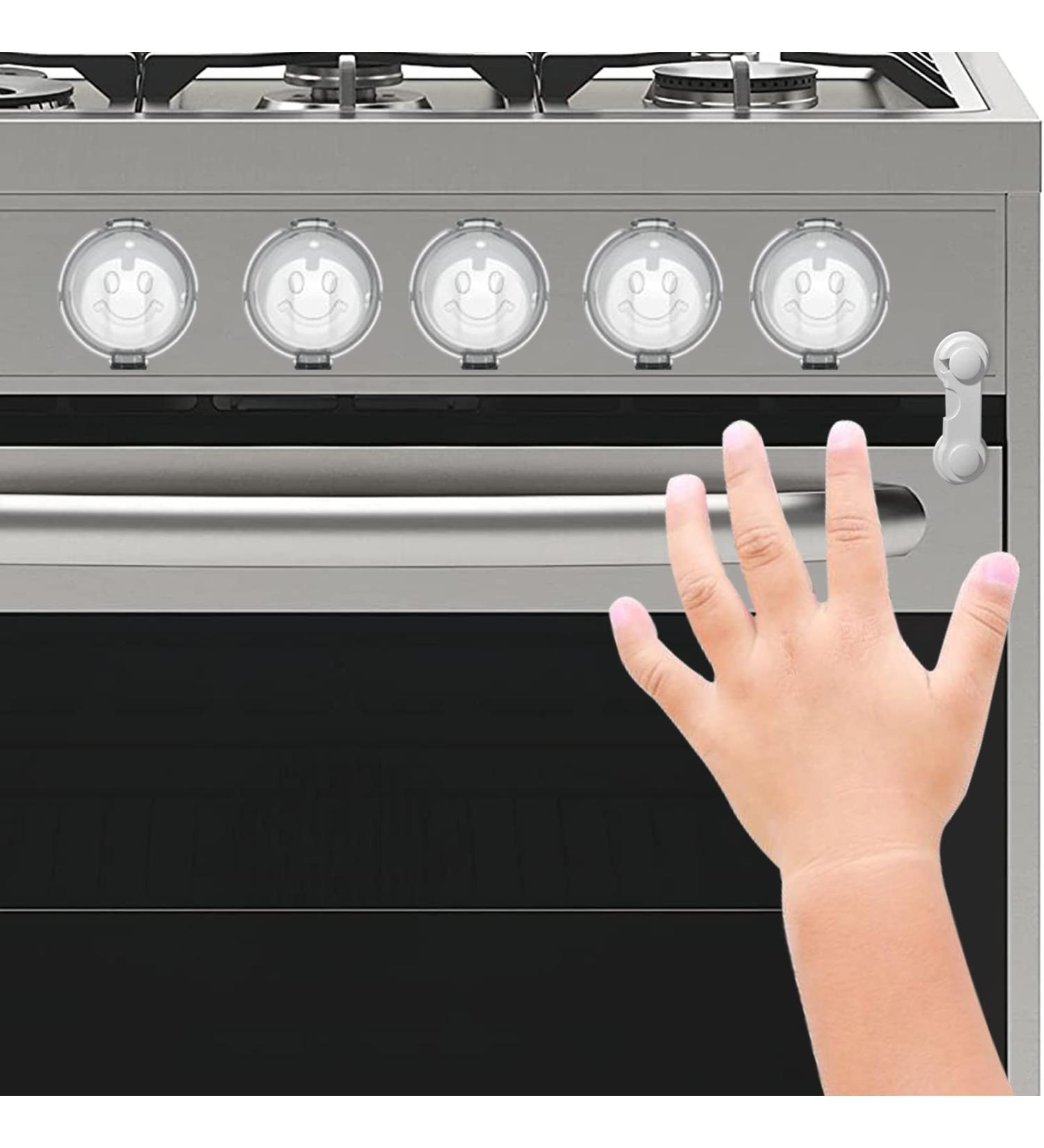 Child Safety Stove Knob Covers (5+1 Pack) - Large Gas Stove Knob Locks for Kids Protection - Buy Online on GoSupps.com