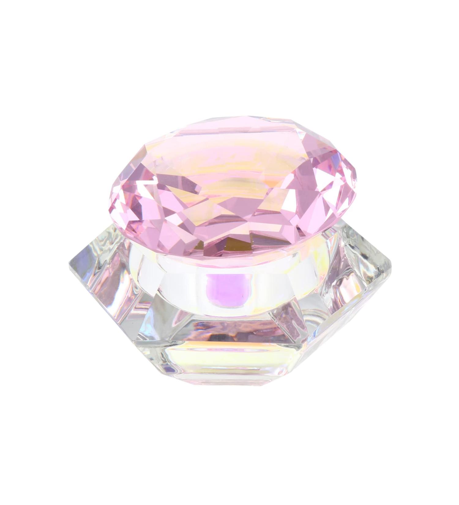 DRESSOOS 1pc nail art crystal cup glass dappen dish for glassware tools with lid clear dappen dishes cup nail powder bowl nail liquid bowl cups glass Powder plate crystal art glass optional 7.5x6cm Pink - Buy Online on GoSupps.com