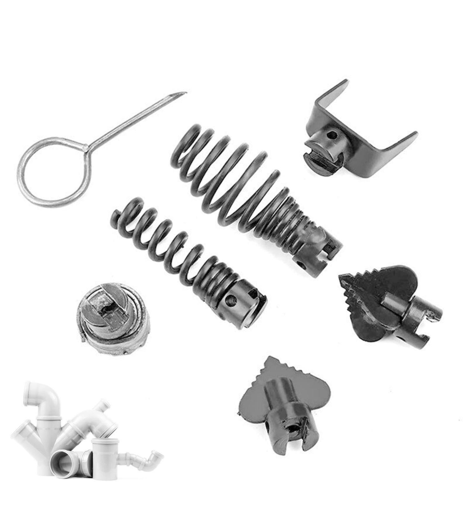 Drain Cleaner Combination Cutter Head Set | Steel Cutting Head Set Combination Drain Cleaner Tool - Cutter Head Drain Cleaner Complete and Sturdy for Living Room Kitchen Hotels Skoulazeo - Buy Online on GoSupps.com