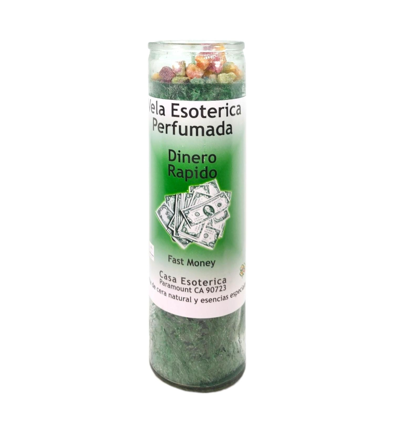Fast Money-Palm Wax Spell Candle - Green | Vela CASA ESOTERICA PERFUMADA - Boost Abundance & Prosperity - Buy Online on GoSupps.com
