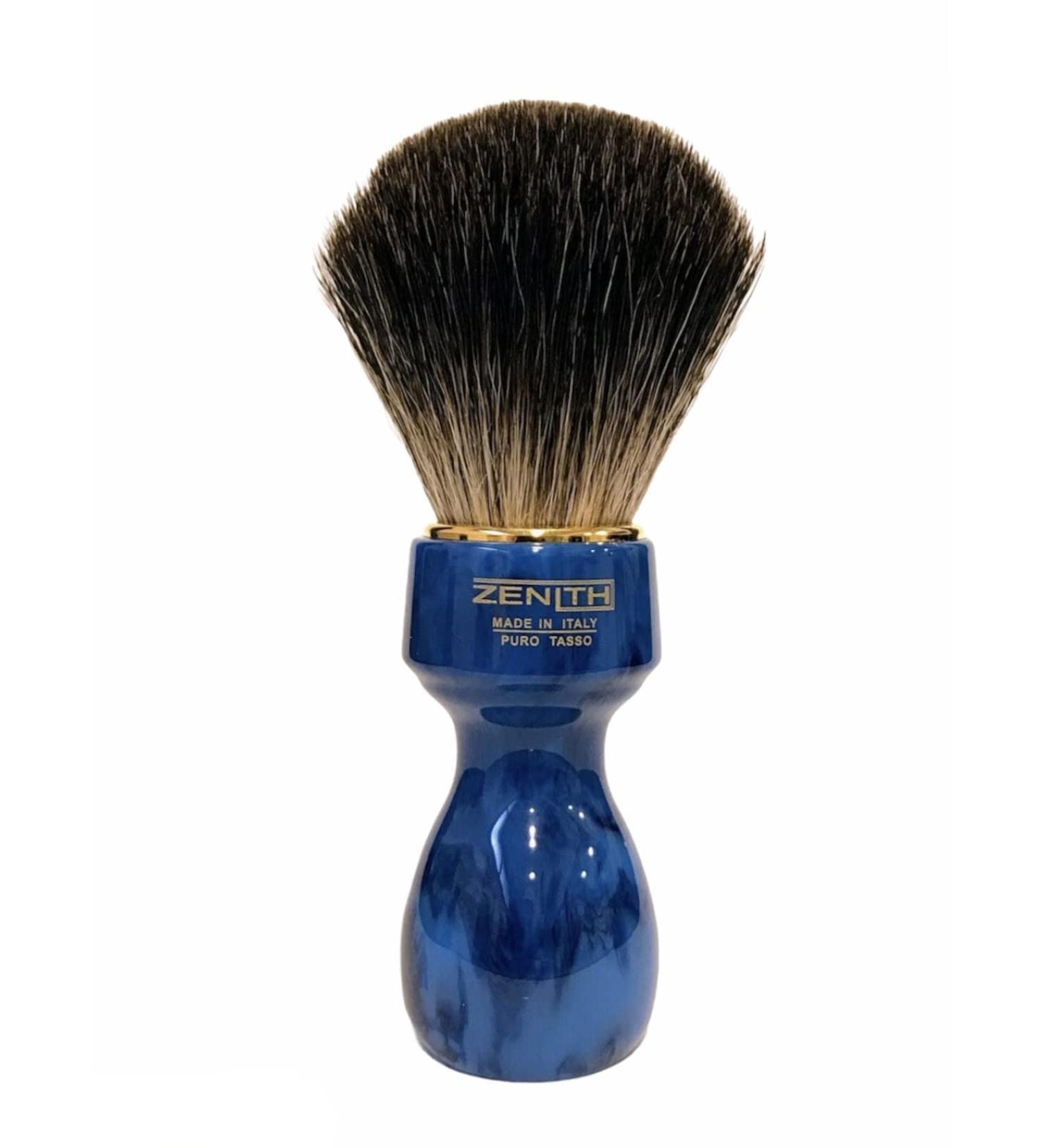 Zenith Barber shaving brush with 100% genuine Manchurian badger hair (best badger hair) - Badger - Made in Italy - with gift box