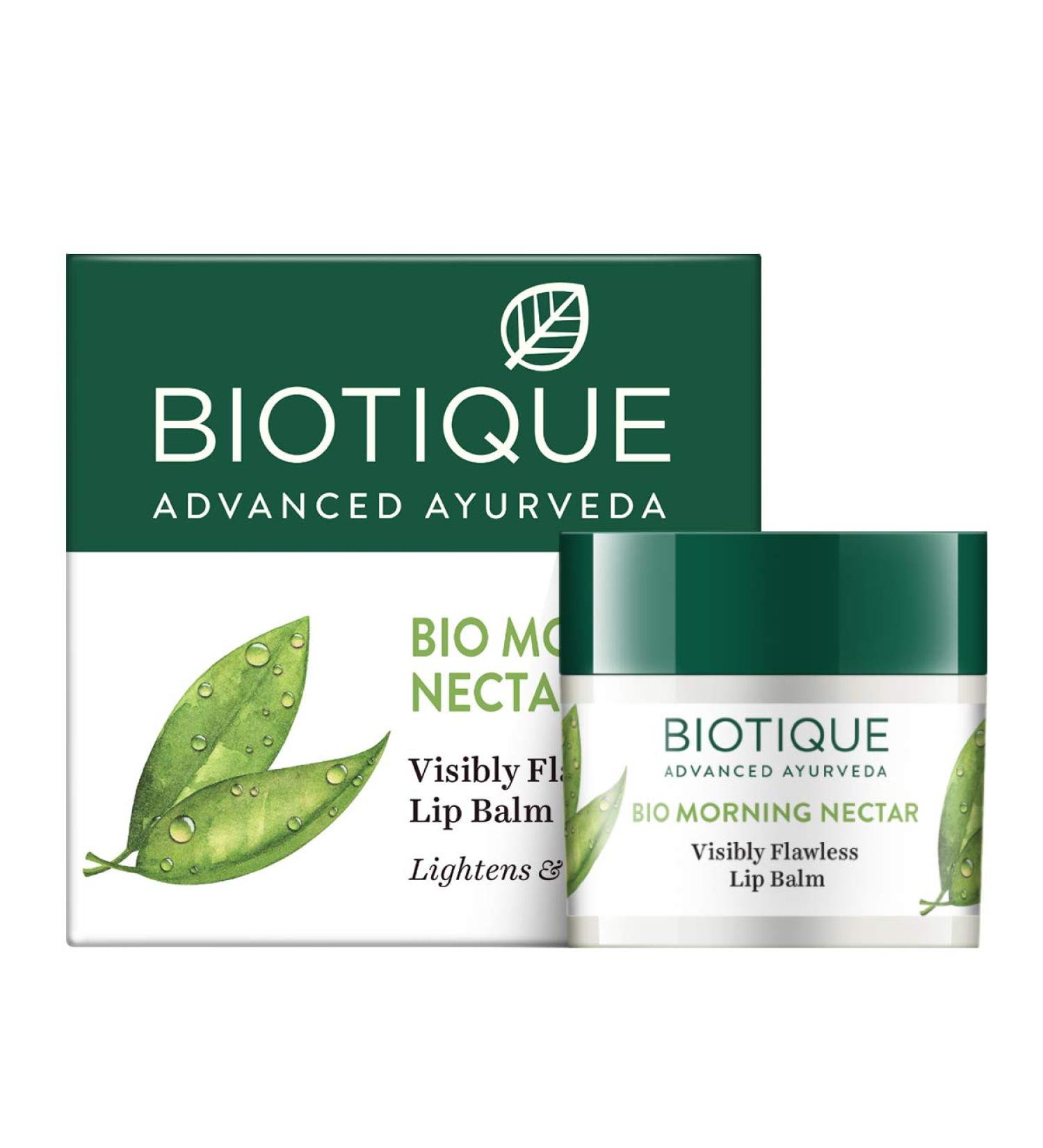 Buy Biotique Bio Morning Nectar Lightening Lip Balm SPF 30 | UVA/UVB Sunscreen - Best for Hydration & Sun Protection - International Shipping Available - Buy Online on GoSupps.com