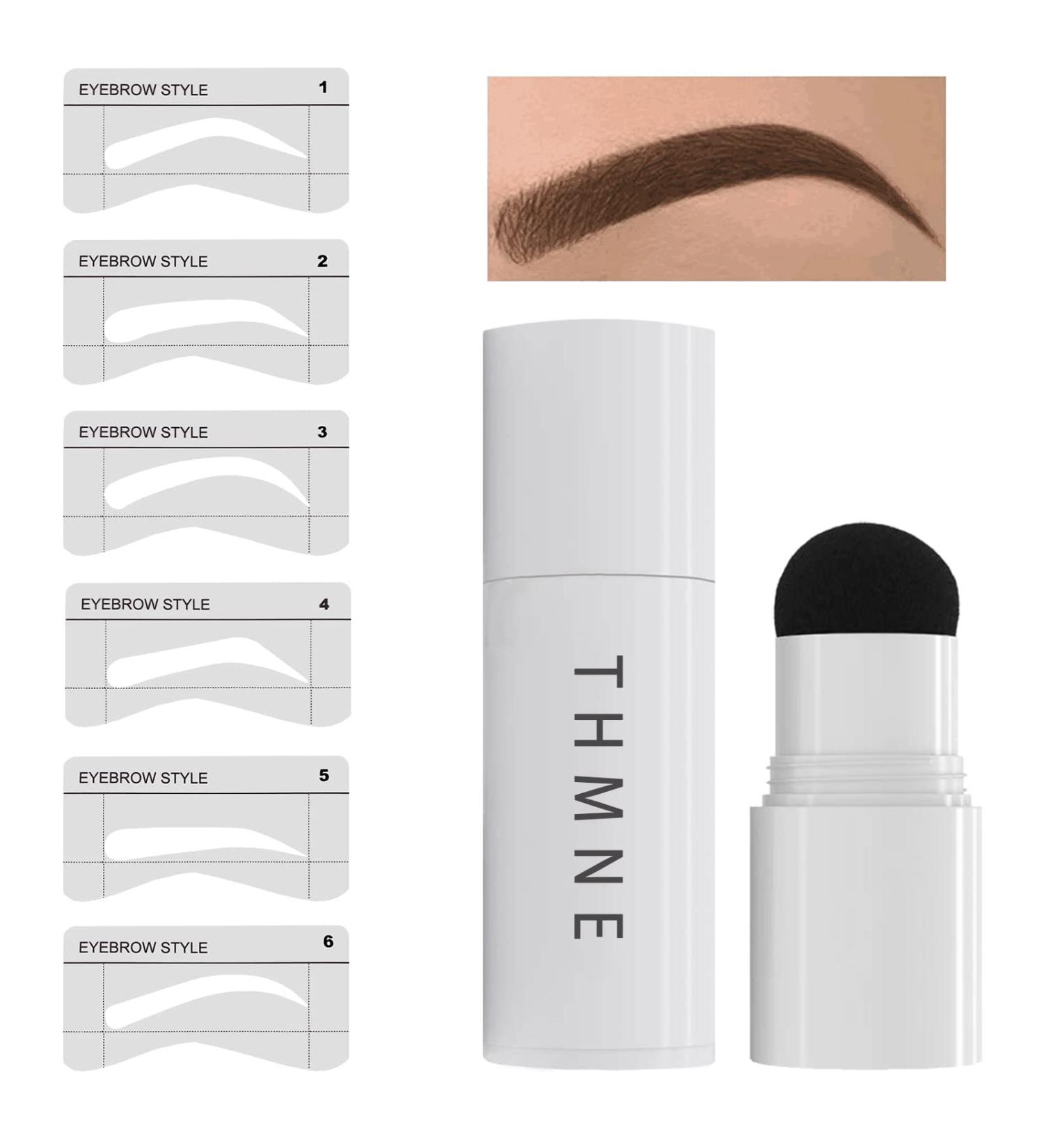 Waterproof Eyebrow Stamp Stencil Kit - Dark Brown (7 Piece Set) | Perfect Brows Shaping Kit - Buy Online on GoSupps.com