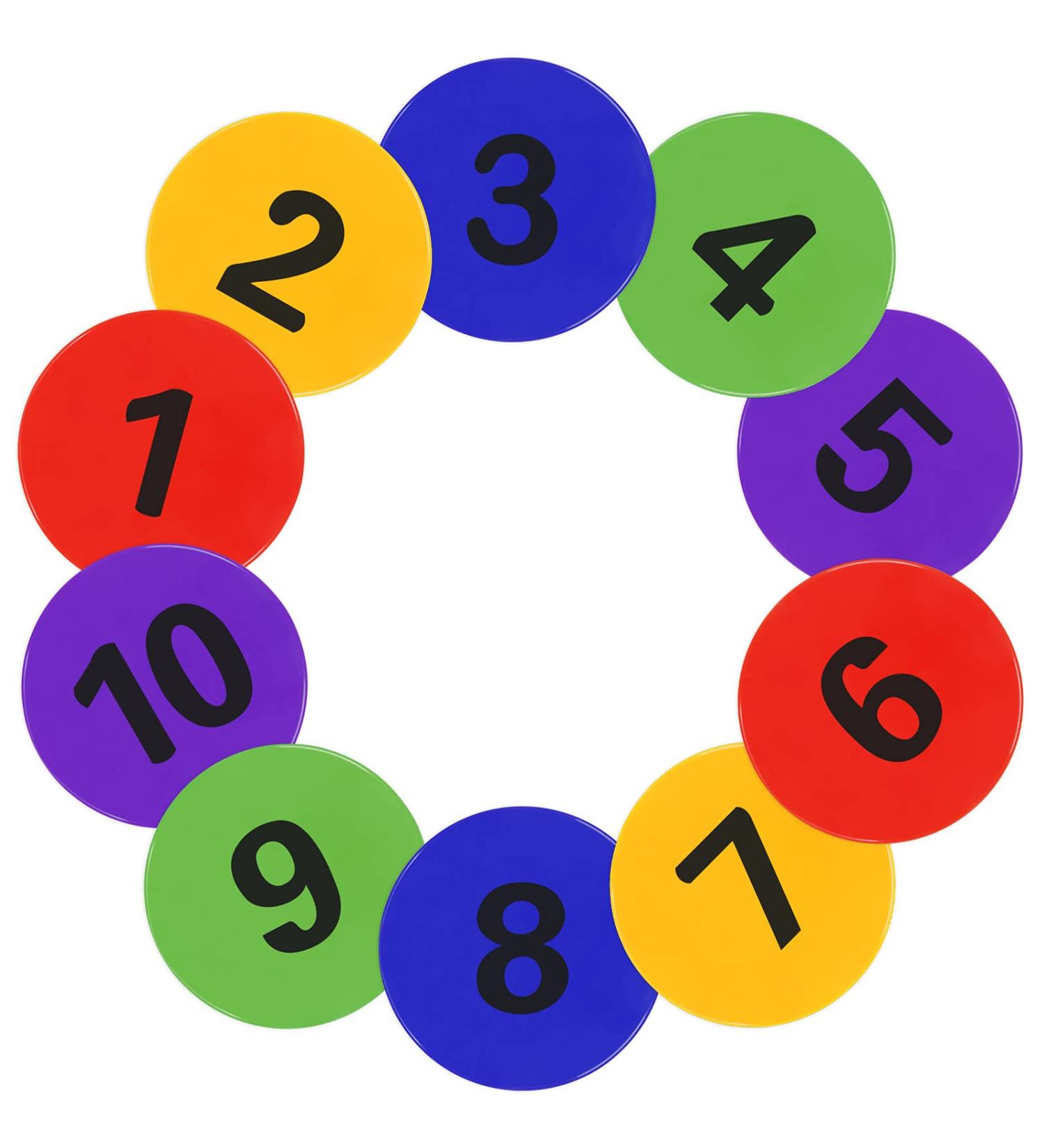9 Numbered Spot Markers - Non-slip Poly Spots for Sports & Activities - Buy Online on GoSupps.com