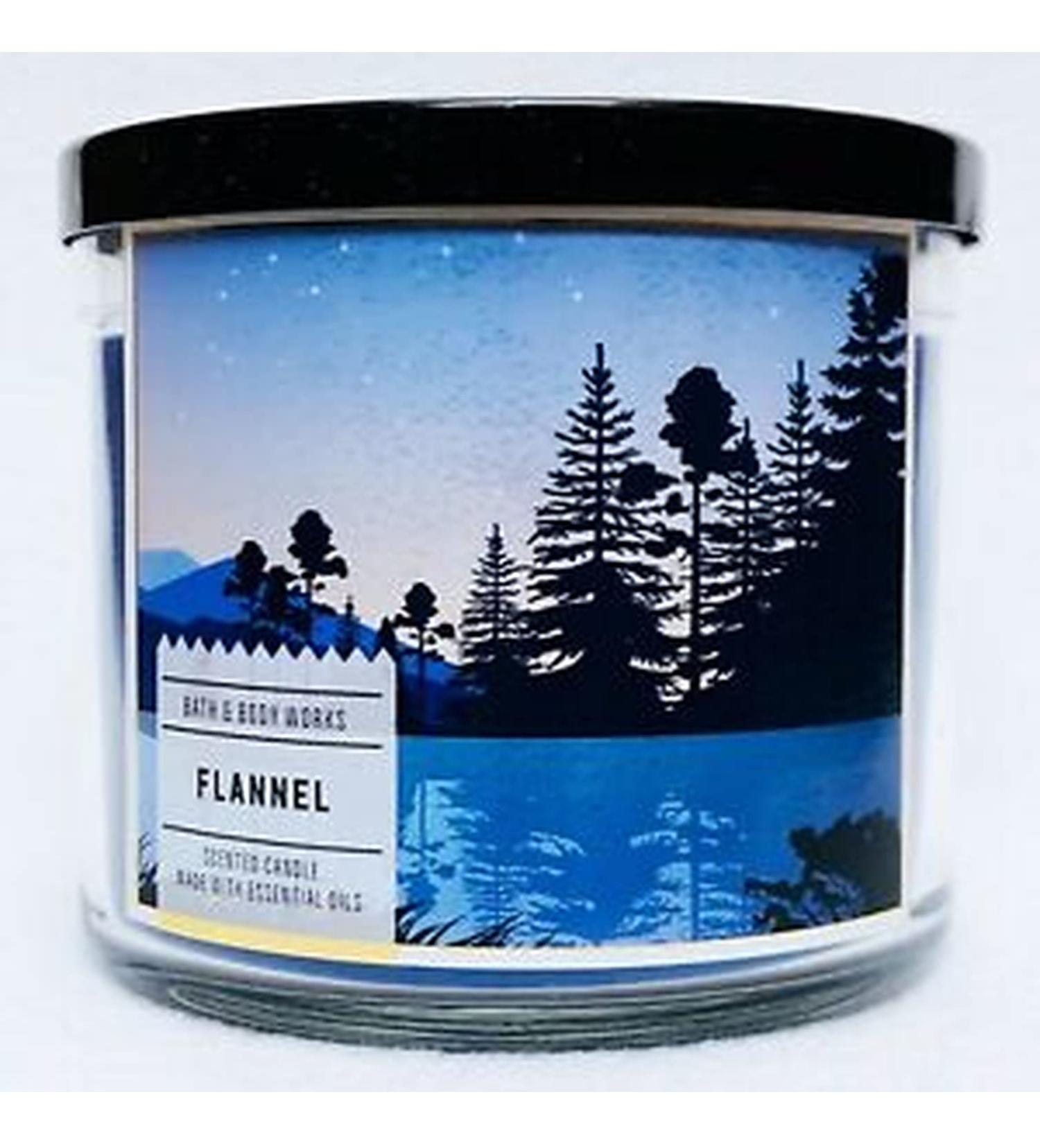Shop Bath and Body Works 3-Wick Scented Candle - Flannel 14.5 oz | Premium International Shipping - Buy Online on GoSupps.com