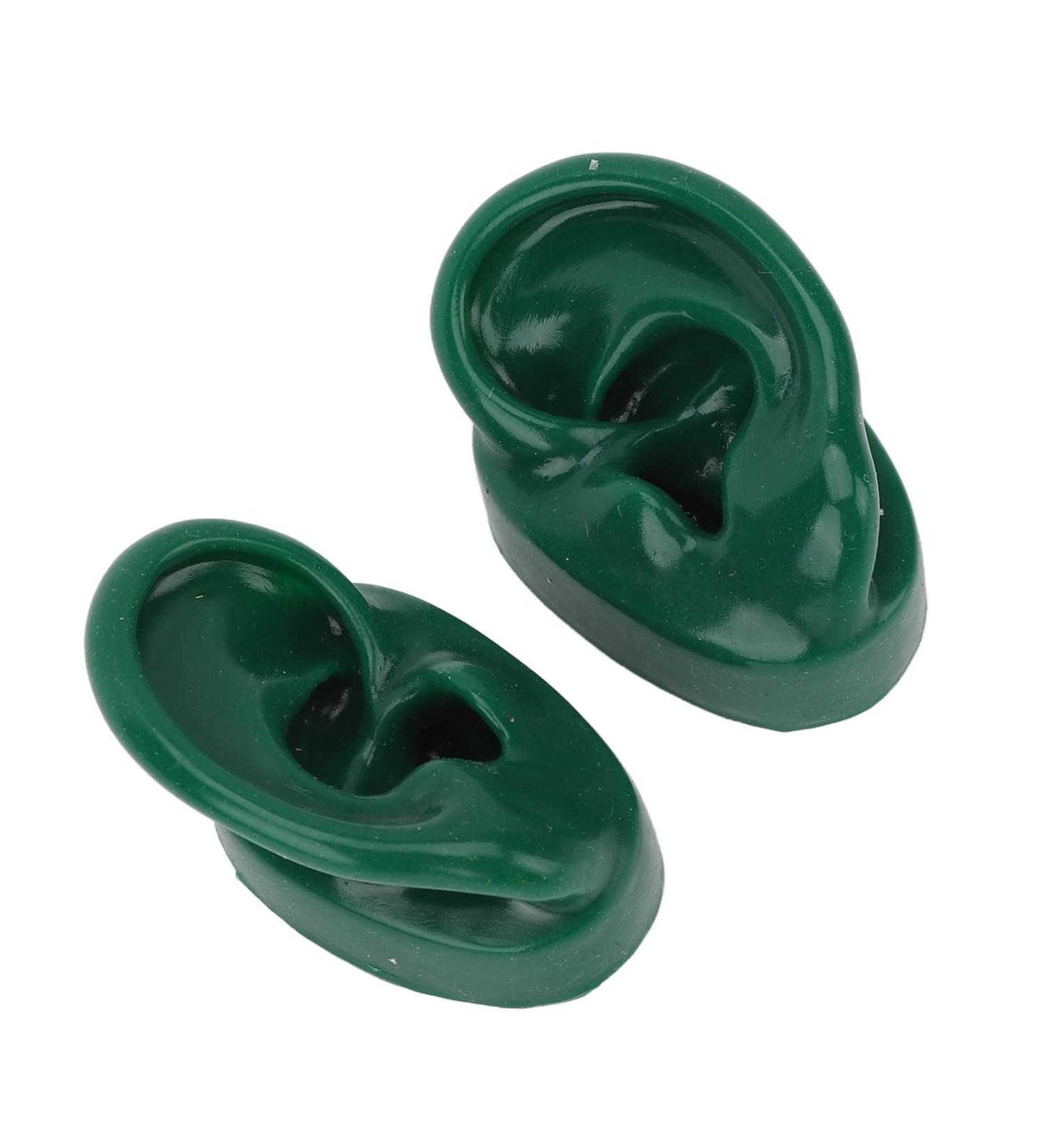 Water-Resistant Silicone Simulated Ear Model Pair for Acupuncture in Hospitals (Green) - Buy Online on GoSupps.com