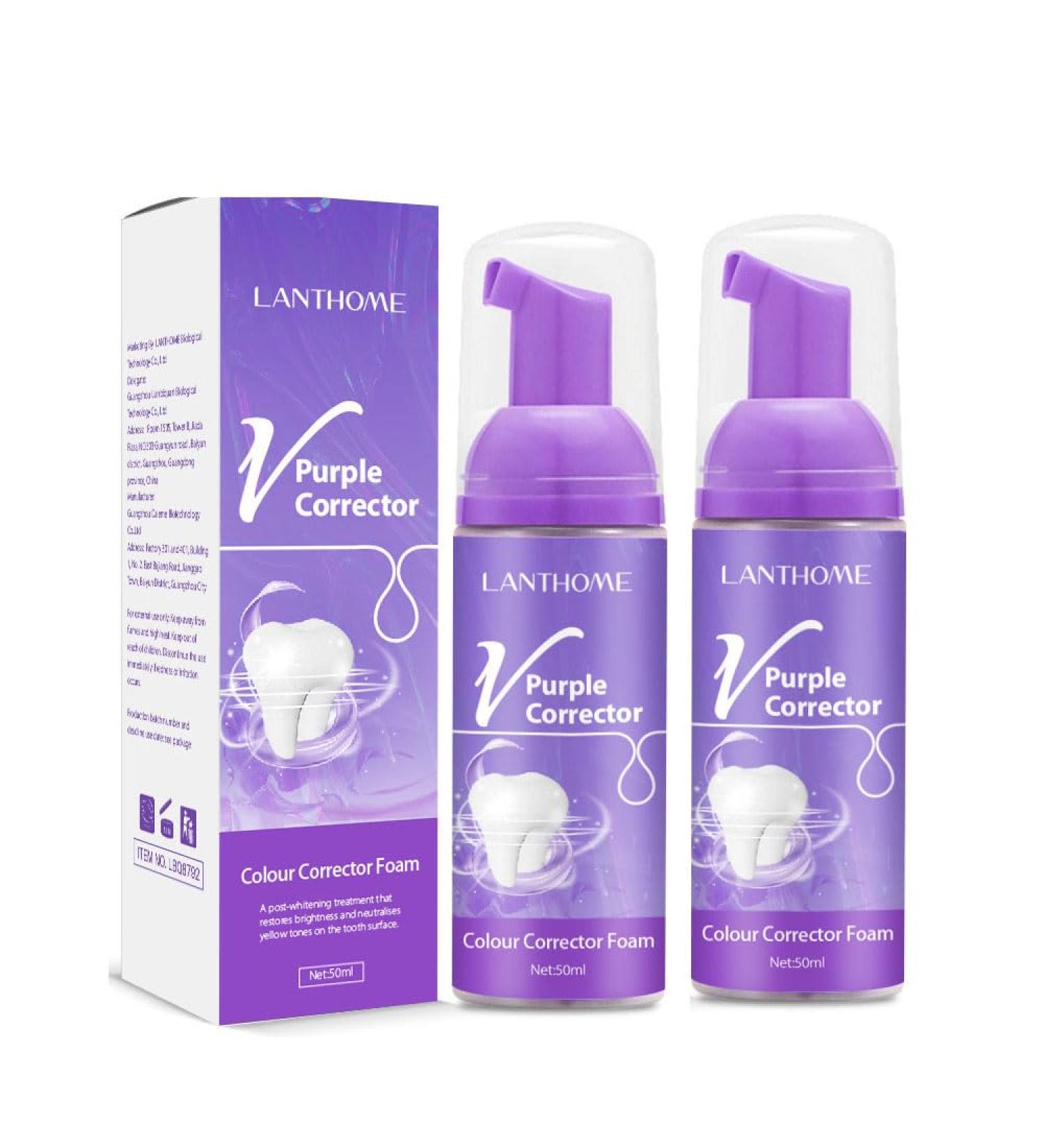 Buy GFOUK Oral Crystal Cleansing Mousse - Tooth Whitening & Purple Color Corrector Booster for Fresh Breath (2PCs) - International Shipping Available - Buy Online on GoSupps.com