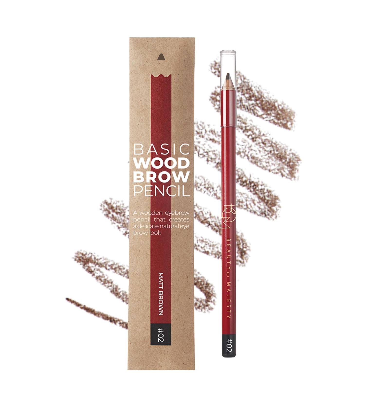 Buy BOM Basic Wood Brow Pencil - Waterproof & Smooth for Beginners | 02 Matt Brown - International Shipping Available - Buy Online on GoSupps.com