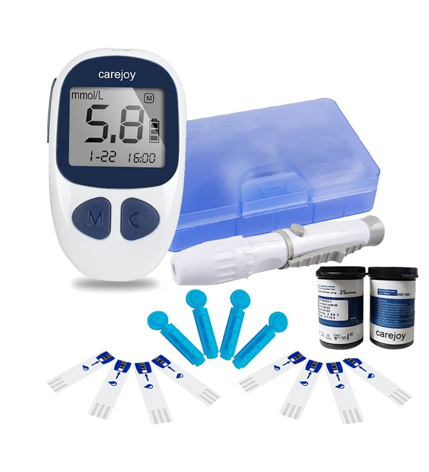 Carejoy Electronic Glucometer Kit with 50 Free Test Strips and Lancets - Buy Online on GoSupps.com