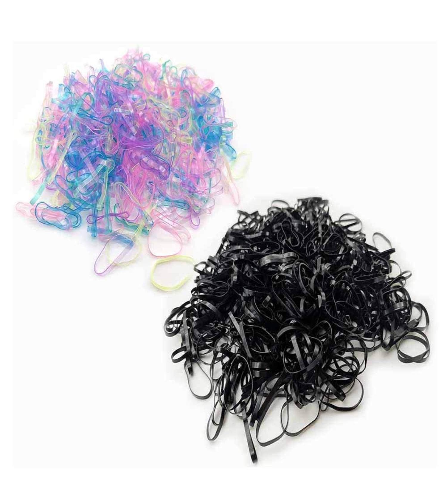WJUAN 1000-Piece Multi-Color Mini Hair Ties for Girls & Women | Elastic Ribbon Ponytail Holders for Daily Hairstyles - Buy Online on GoSupps.com