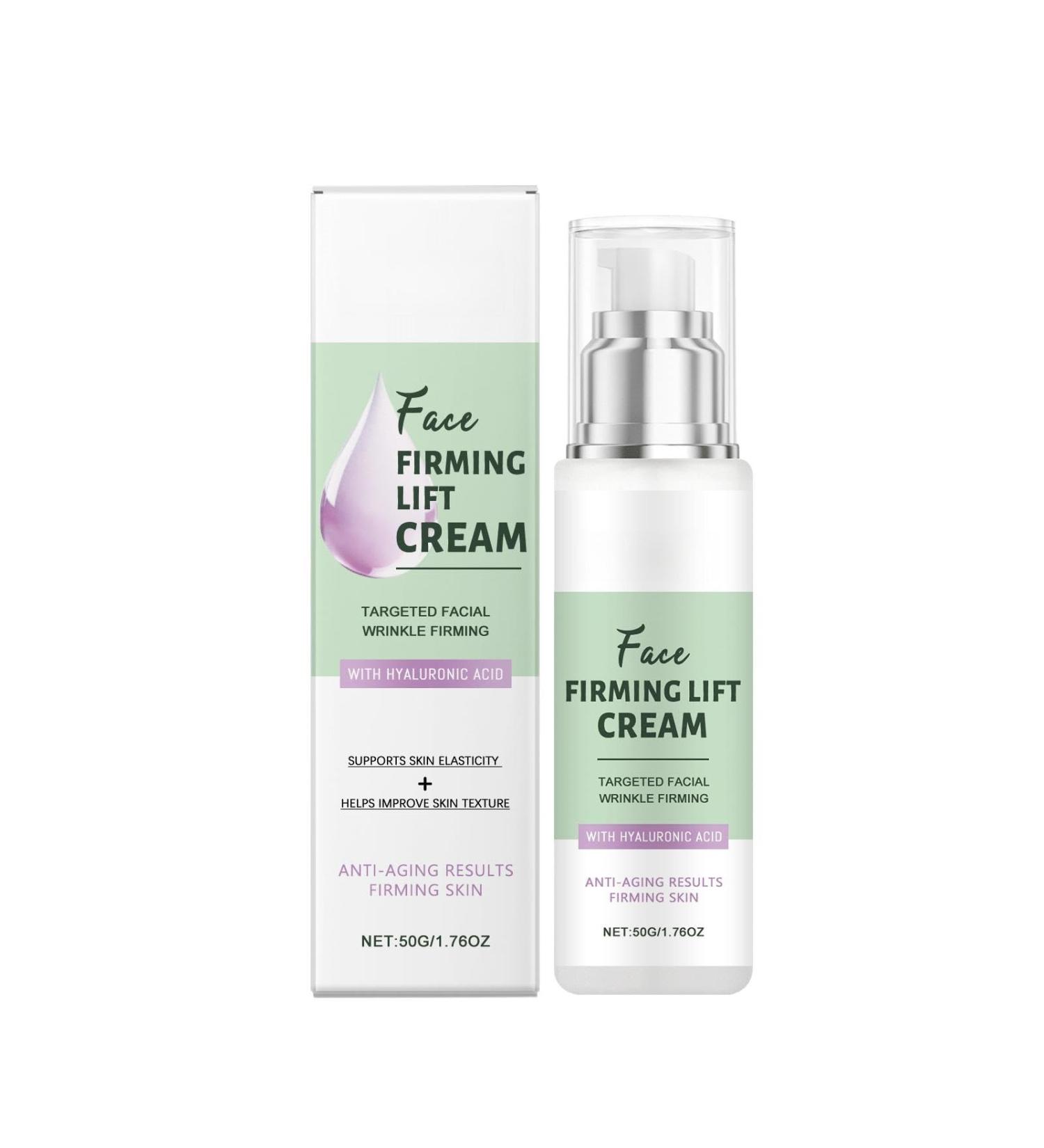 Face Firming Lift Cream with Hyaluronic Acid and Collagen Moisturizing Anti-Aging Facial Cream for Hydrating Firming and Smoothing Skin 50g - Buy Online on GoSupps.com
