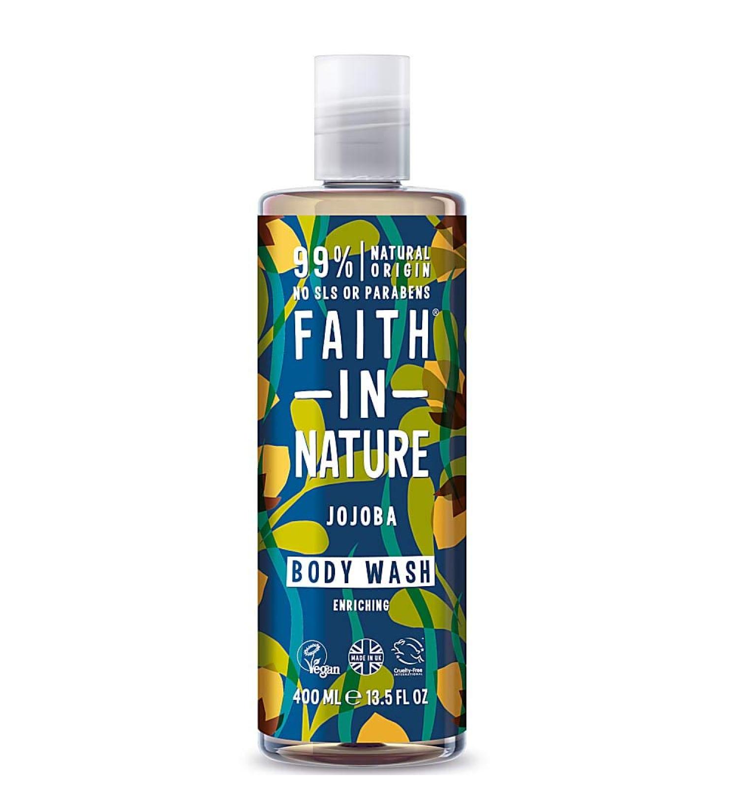 Faith In Nature Natural Jojoba Body Wash Enriching Vegan & Cruelty Free No SLS or Parabens 400ml Jojoba 400 ml (Pack of 1) - Buy Online on GoSupps.com