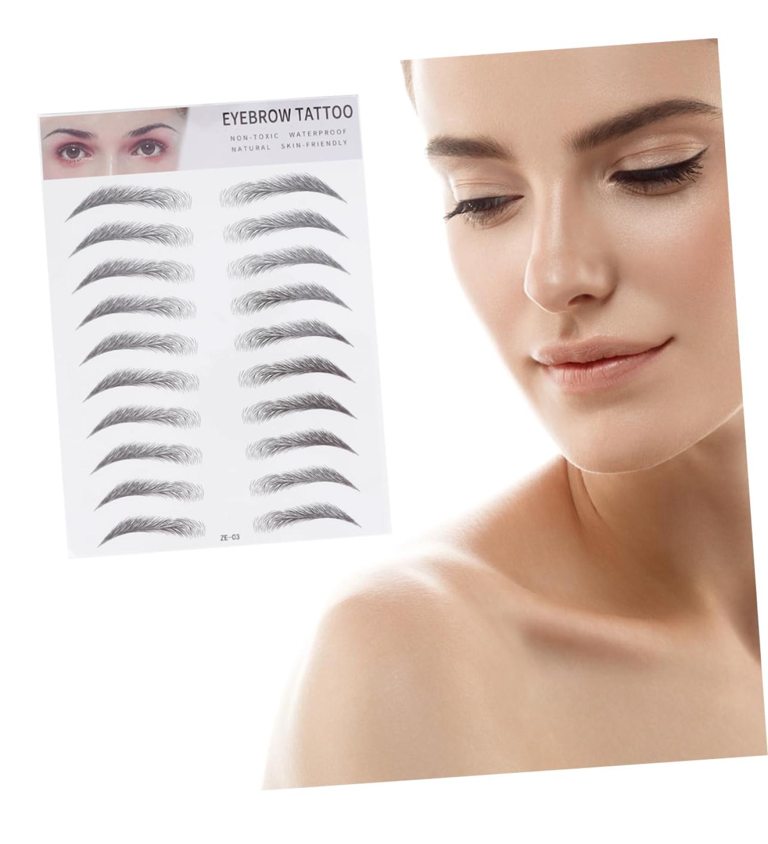 NOLITOY 2pcs 3d Eyebrow Stickers Makeup Eyebrow Tattoos Hair Kit Imitation Eyebrow Set Miss Eyebrow Trimming - Buy Online on GoSupps.com