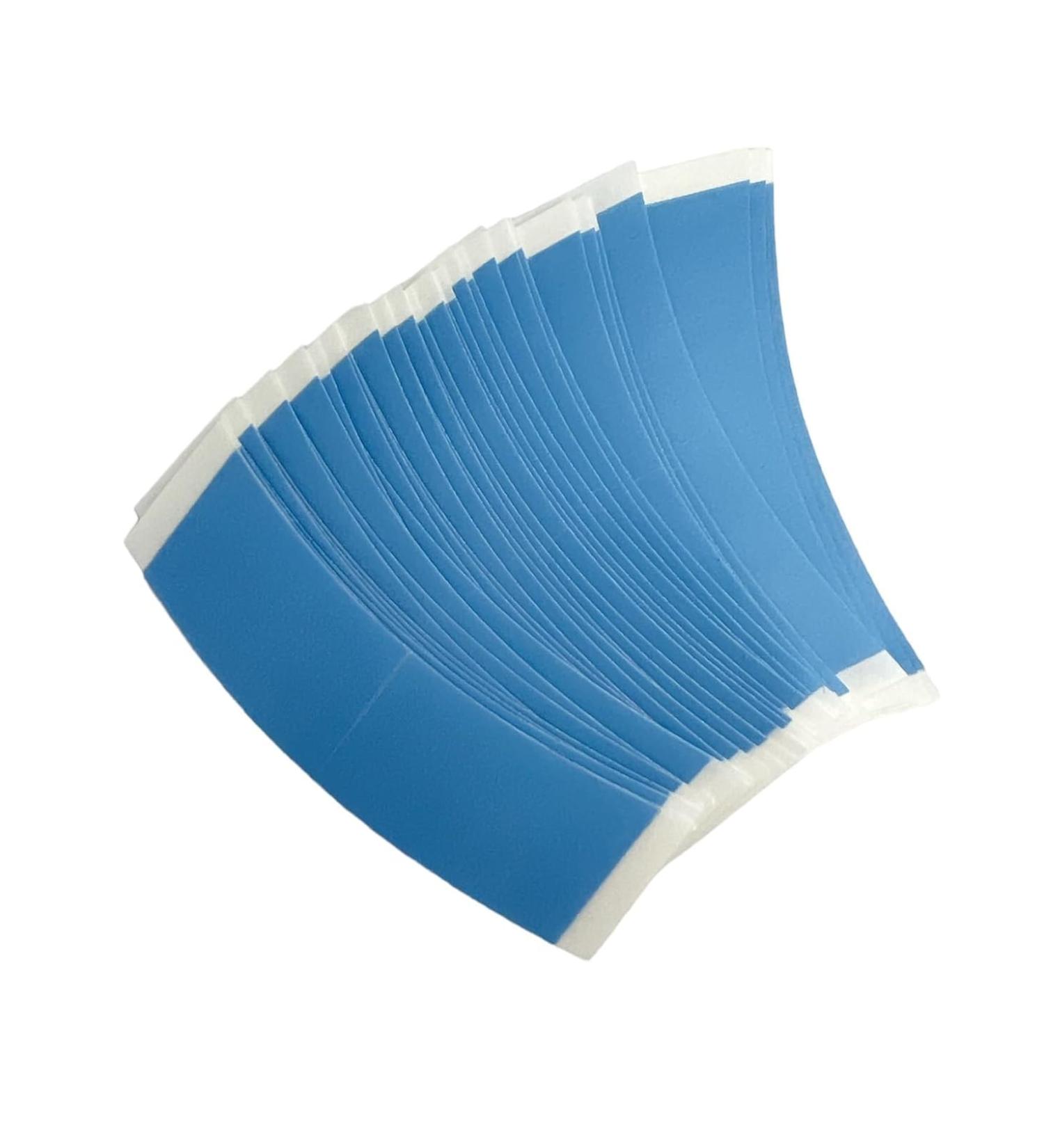 LUTTMANN Lace Front Blue Liner C Contour Hair System Derma-Tec Tape Adhesive Strip Angle 36 pieces for all hairpieces wigs & hair systems - Buy Online on GoSupps.com